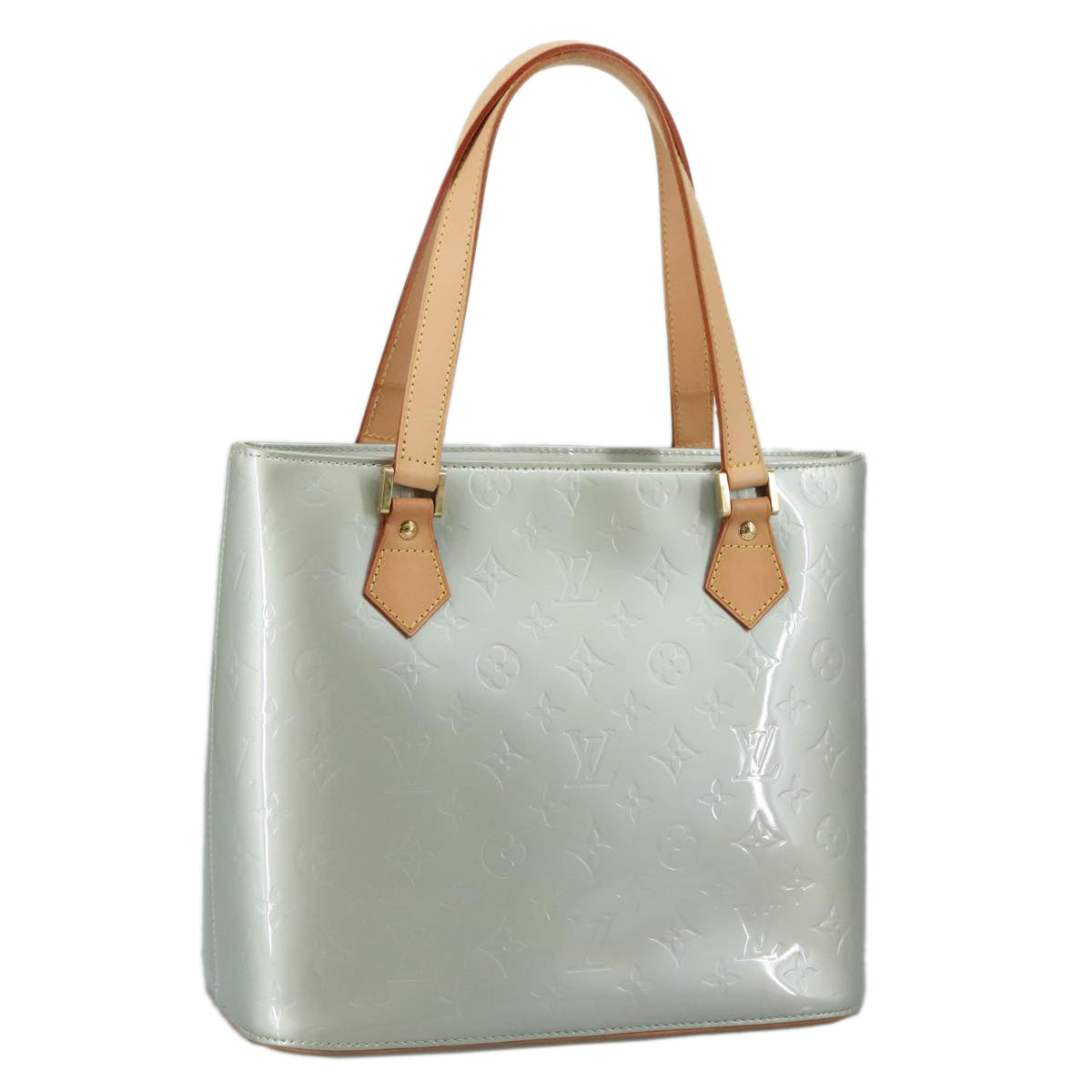 LOUIS VUITTON Monogram Vernis Houston Hand Bag Gris M91053 LV 108578