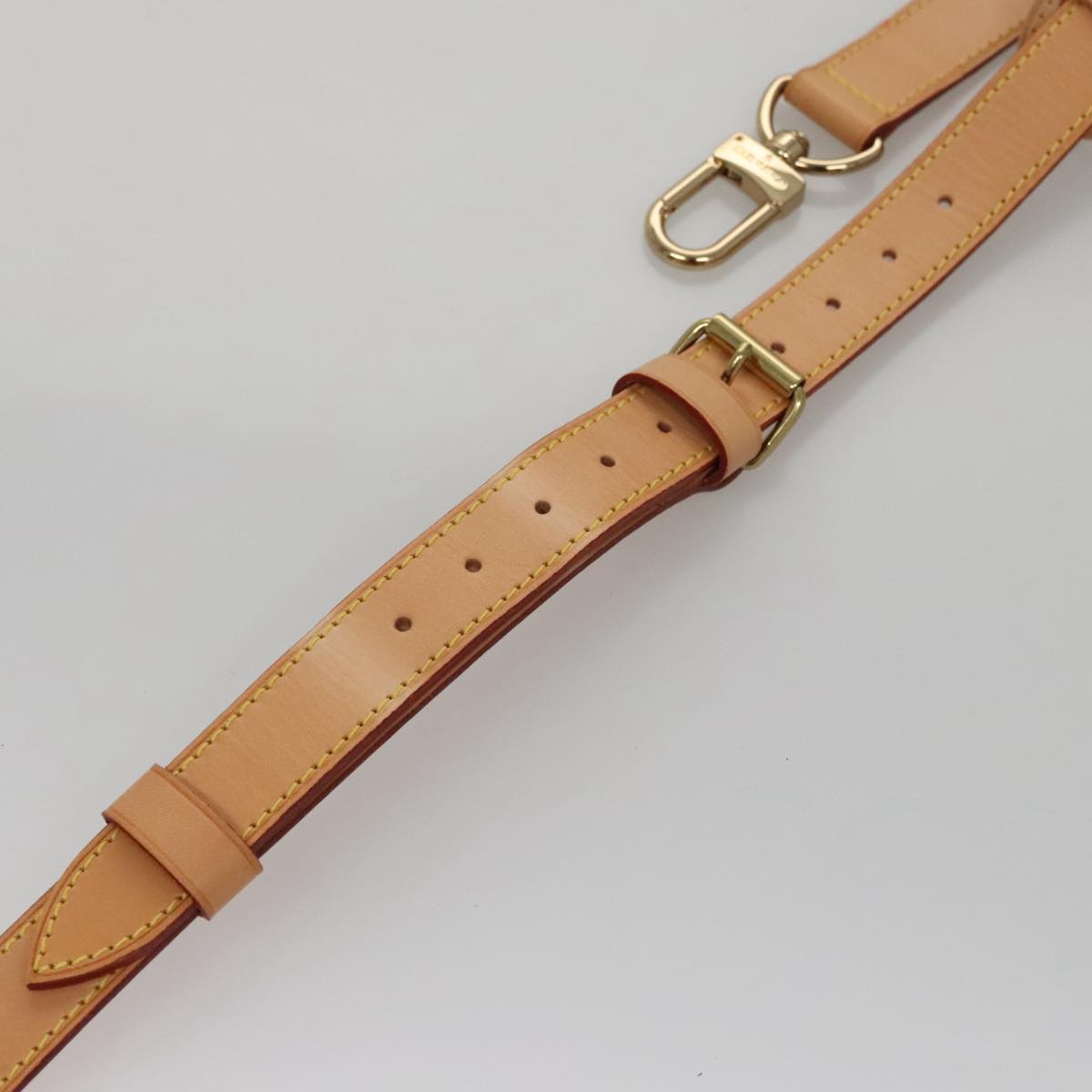 LOUIS VUITTON Adjustable Shoulder Strap Leather 34.6""-42.1"" Beige 108587