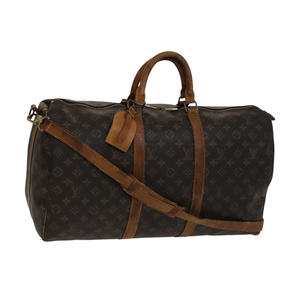 LOUIS VUITTON Monogram Keepall Bandouliere 50 Boston Bag M41416 LV 108612