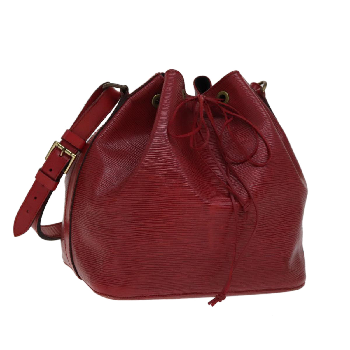LOUIS VUITTON Epi Petit Noe Shoulder Bag Red M44107 LV 108626