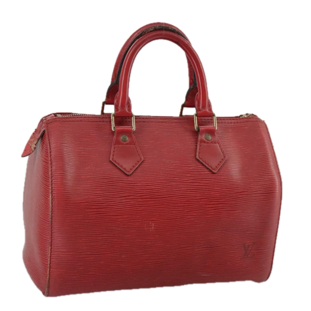 LOUIS VUITTON Epi Speedy 25 Hand Bag Castilian Red M43017 LV 108630