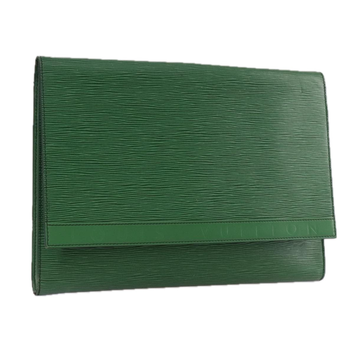 LOUIS VUITTON Epi Document case Clutch Bag Green LV 108636