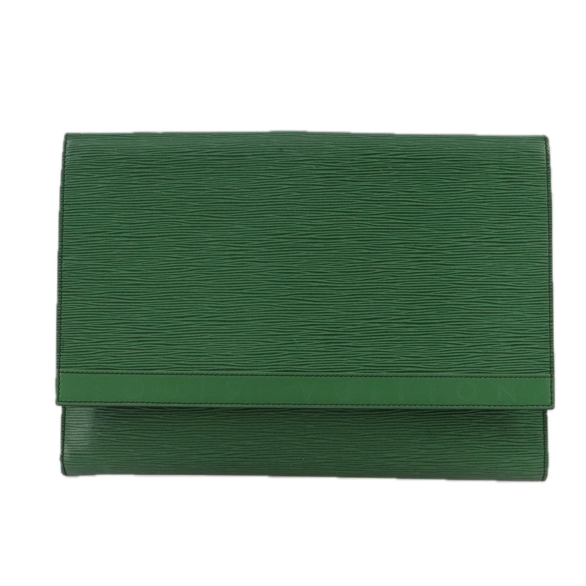 LOUIS VUITTON Epi Document case Clutch Bag Green LV 108636