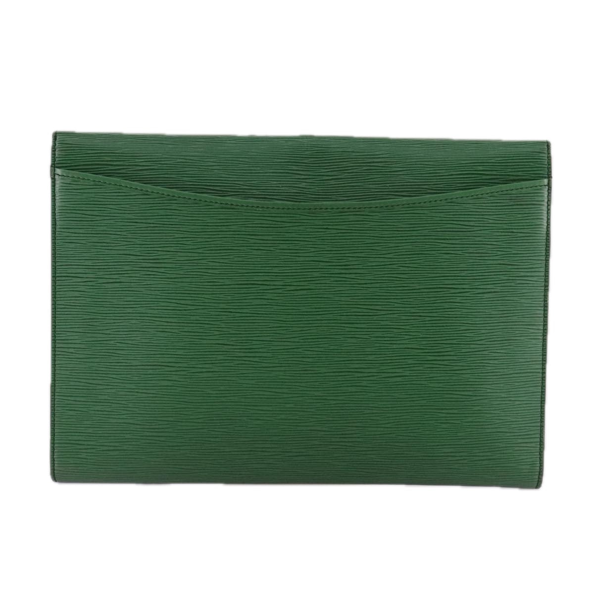 LOUIS VUITTON Epi Document case Clutch Bag Green LV 108636