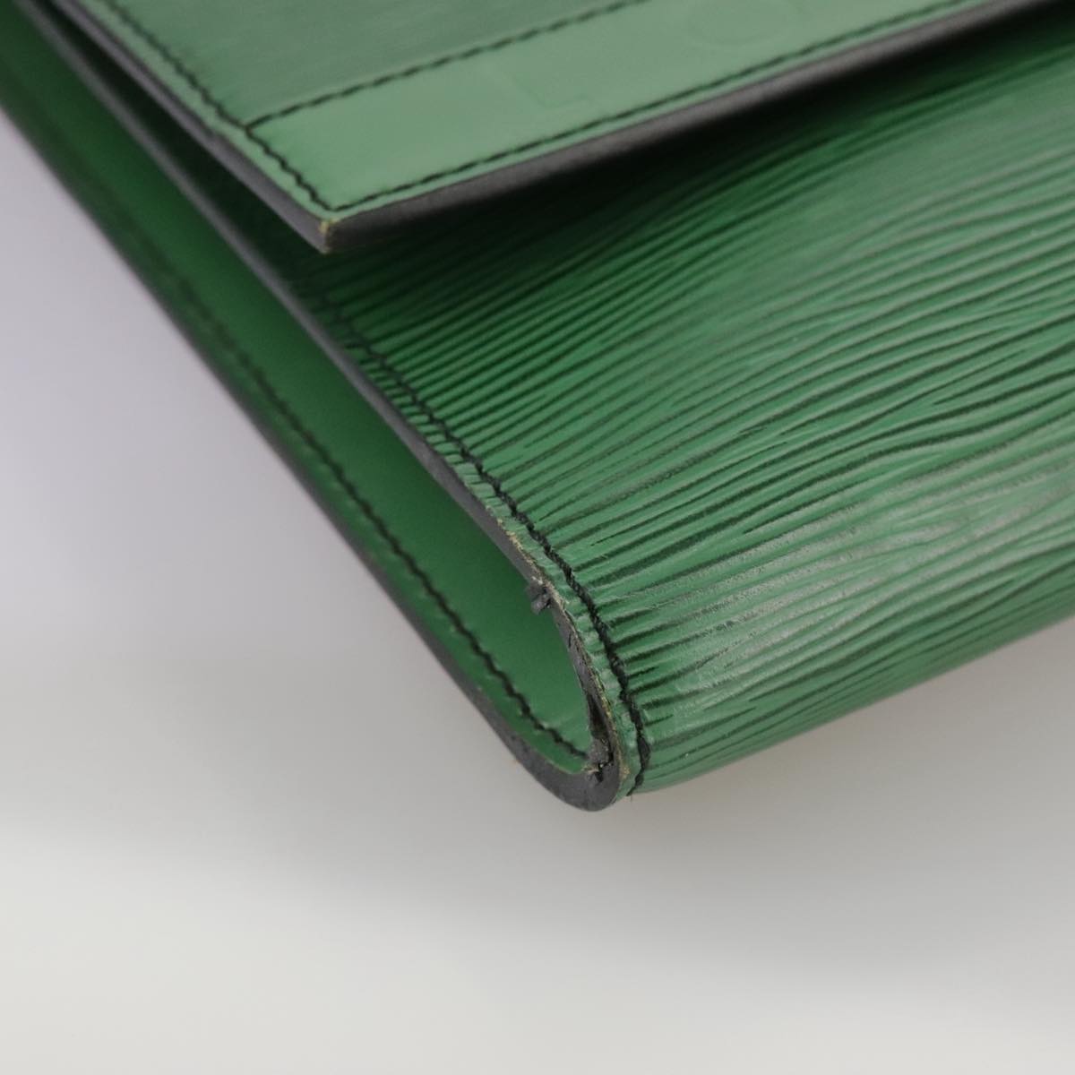 LOUIS VUITTON Epi Document case Clutch Bag Green LV 108636