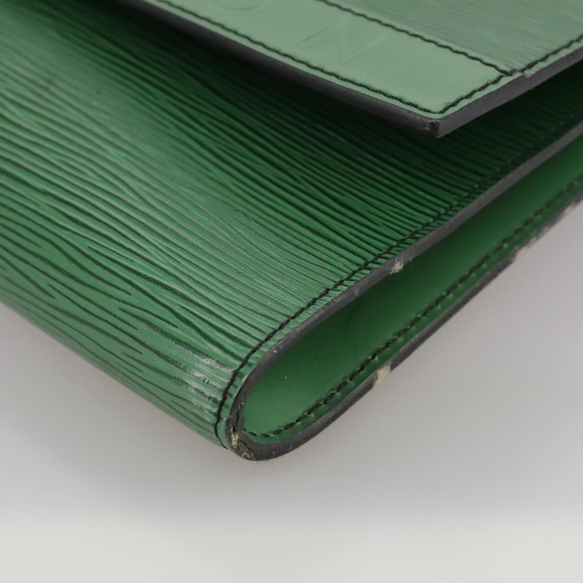 LOUIS VUITTON Epi Document case Clutch Bag Green LV 108636