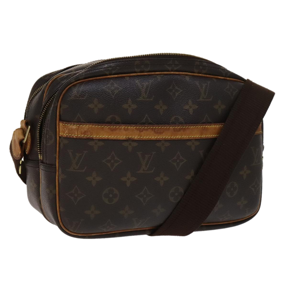 LOUIS VUITTON Monogram Reporter PM Shoulder Bag M45254 LV 108637