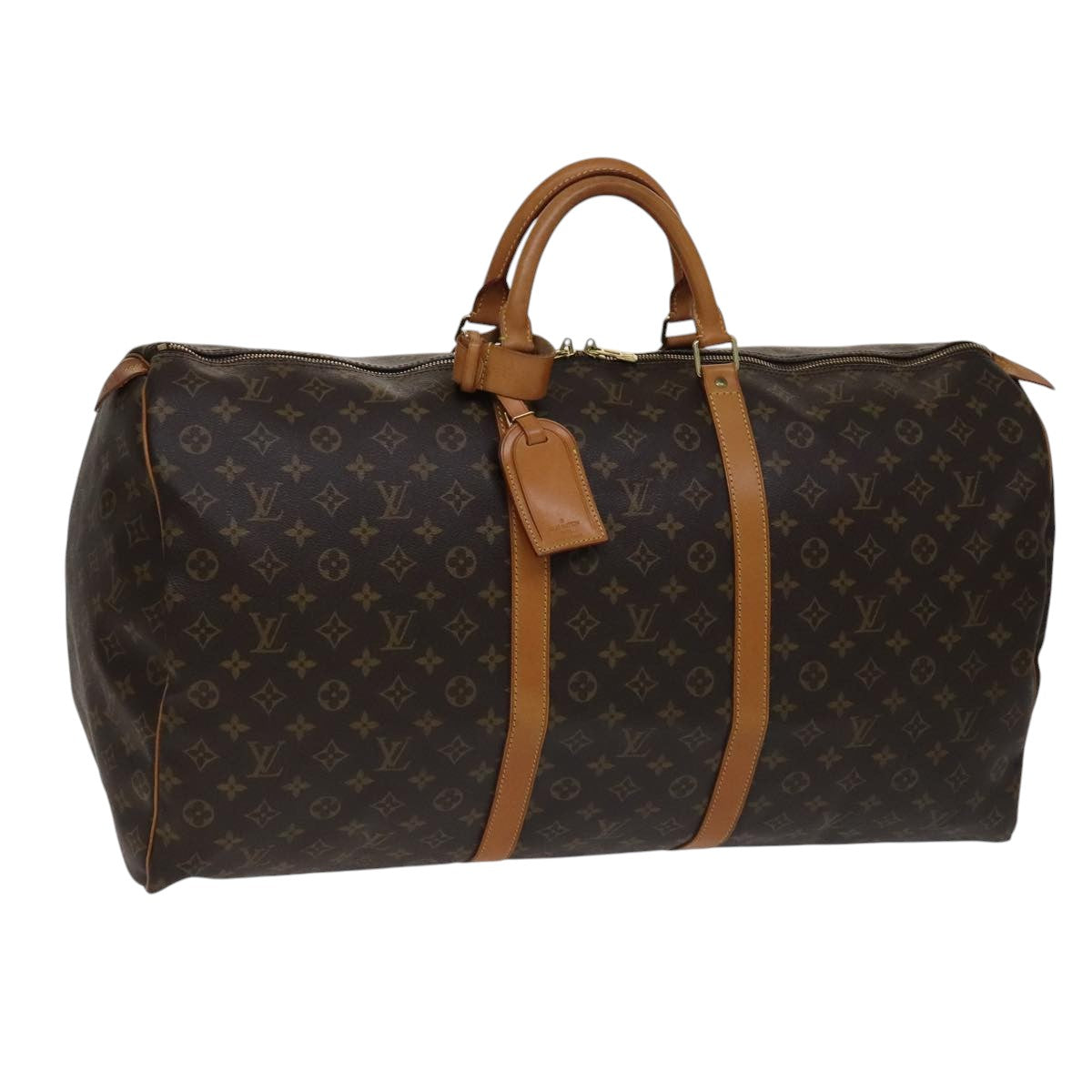 LOUIS VUITTON Monogram Keepall 60 Boston Bag M41422 LV 108673
