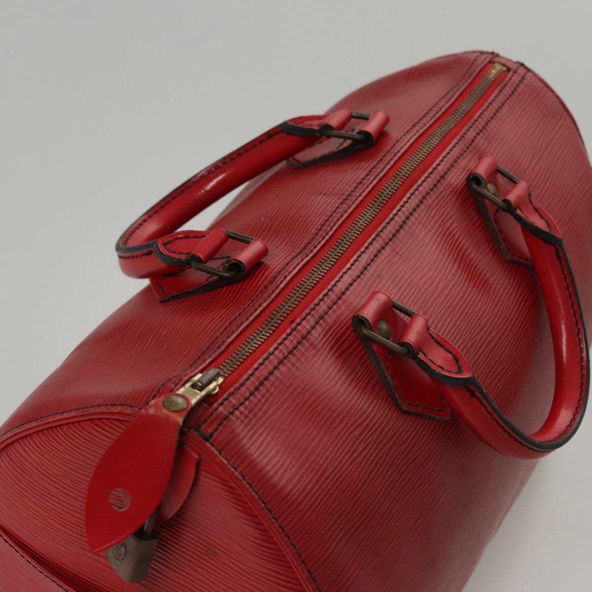 LOUIS VUITTON Epi Speedy 30 Hand Bag Castilian Red M43007 LV 108693