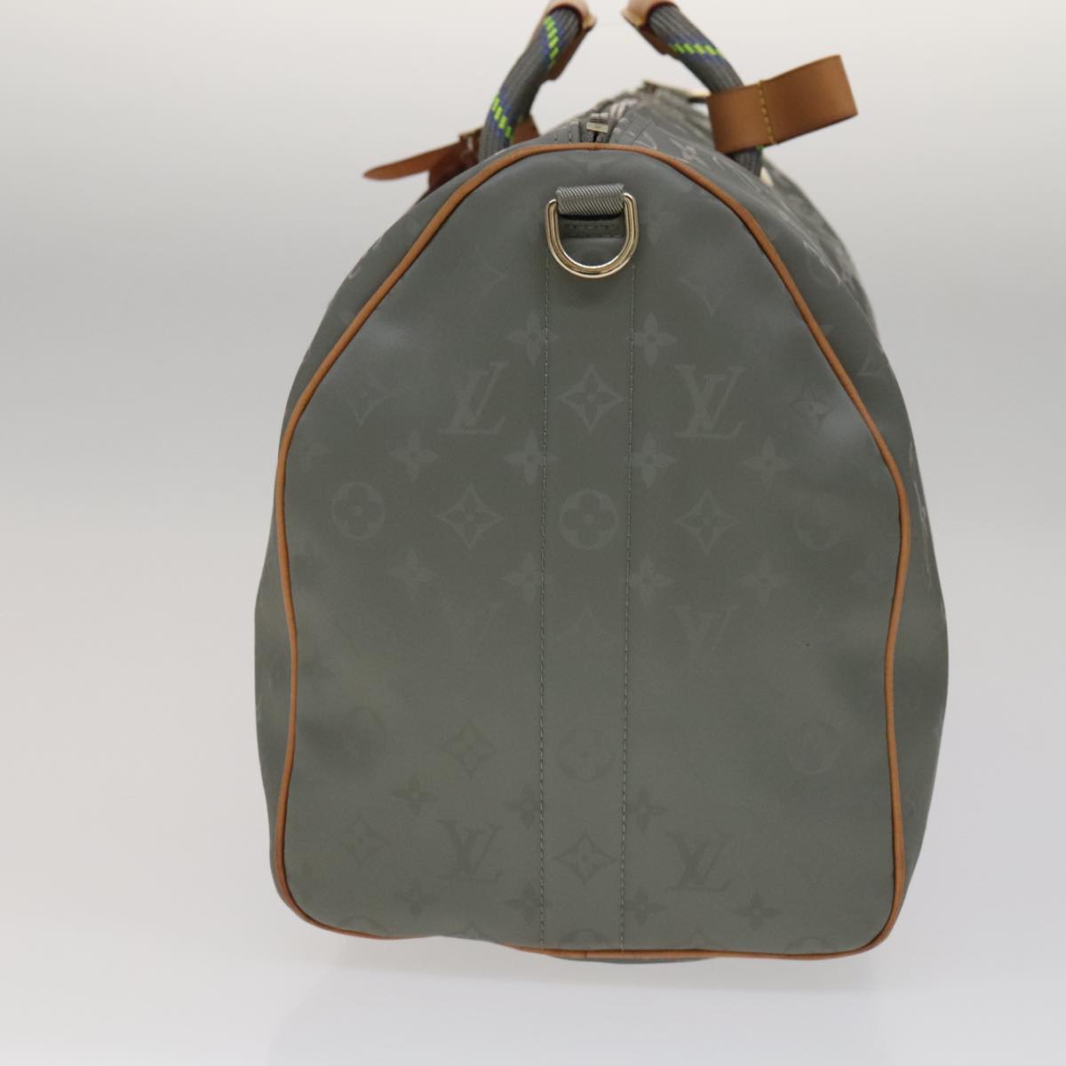 LOUIS VUITTON Titanium Keepall Bandouliere 50 Bag Silver M43886 LV 108706A