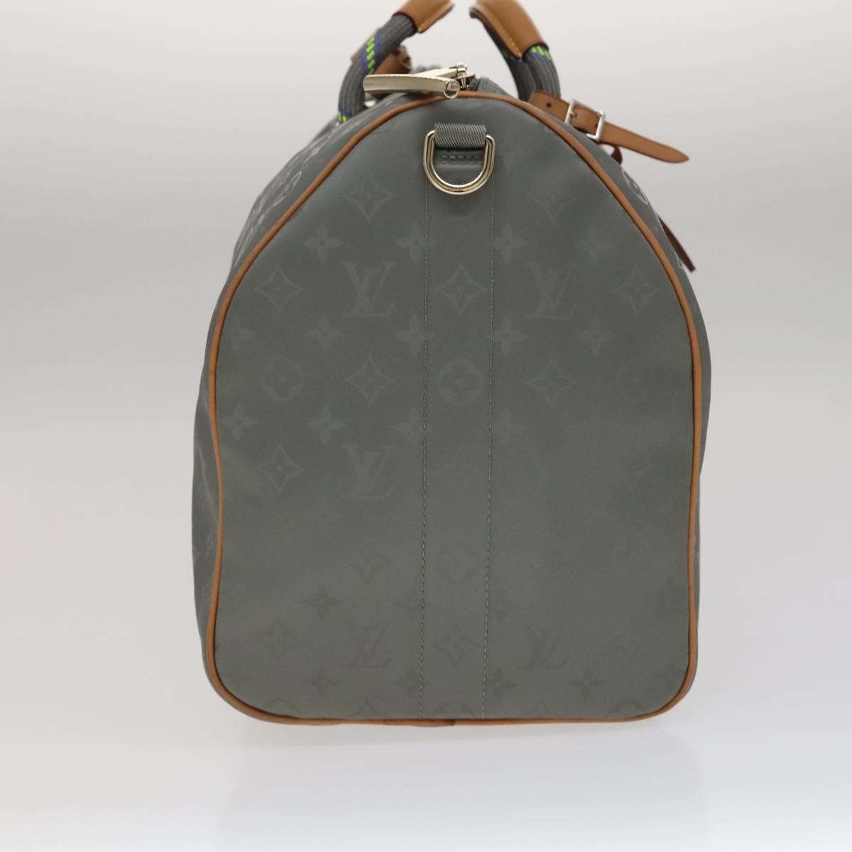 LOUIS VUITTON Titanium Keepall Bandouliere 50 Bag Silver M43886 LV 108706A