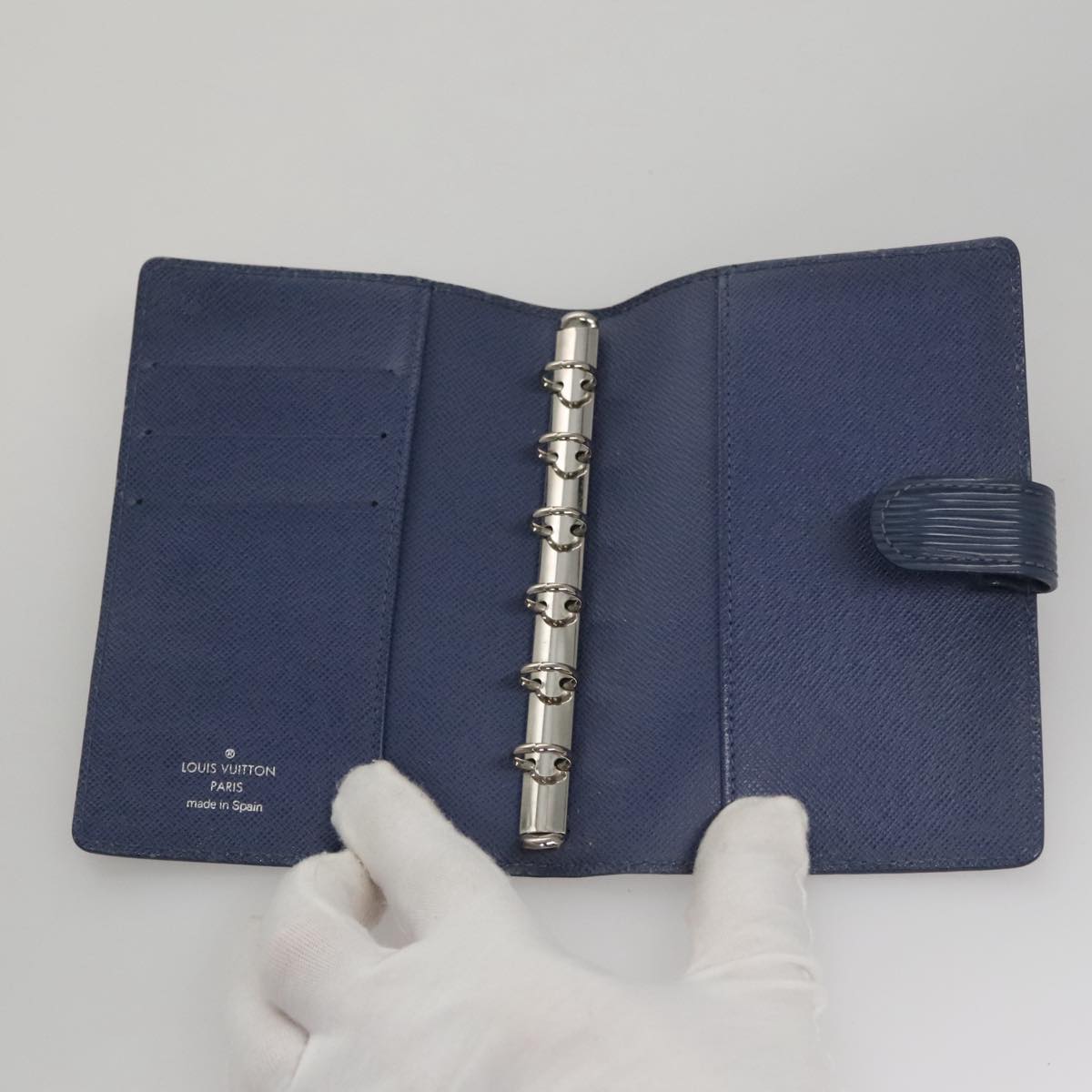LOUIS VUITTON Epi Agenda MM Day Planner Cover Blue R20055 LV 108719