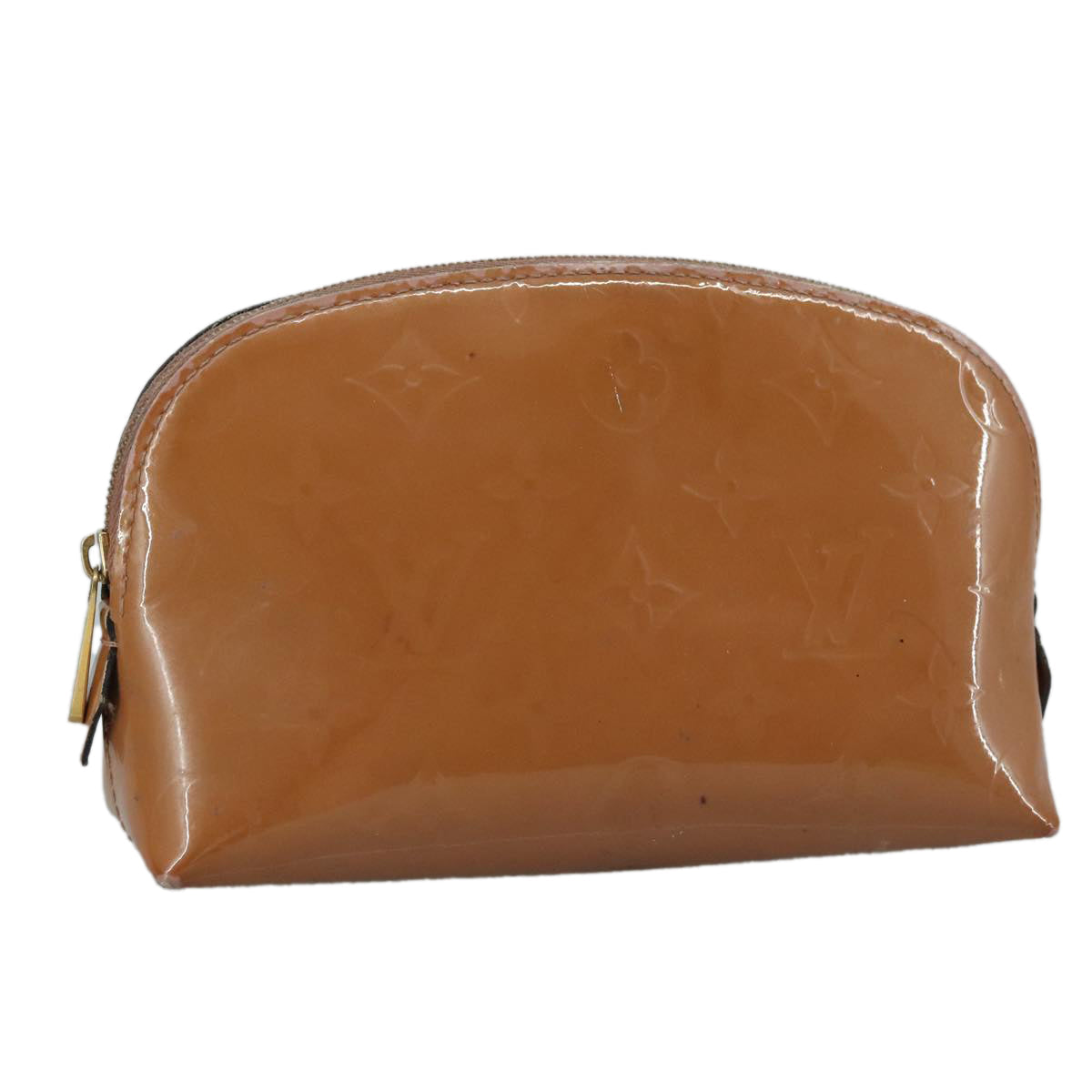 LOUIS VUITTON Monogram Vernis Pochette Pouch Rose Velours M90008 LV 108720
