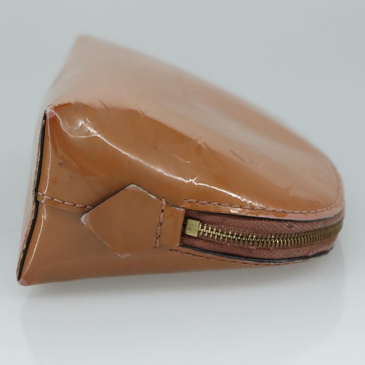 LOUIS VUITTON Monogram Vernis Pochette Pouch Rose Velours M90008 LV 108720
