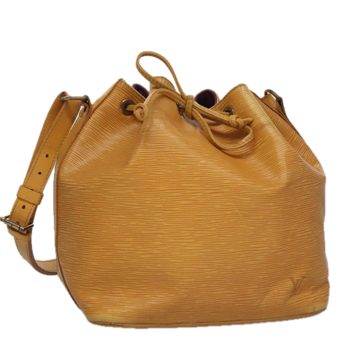 LOUIS VUITTON Epi Petit Noe Shoulder Bag Yellow M44102 LV 108728