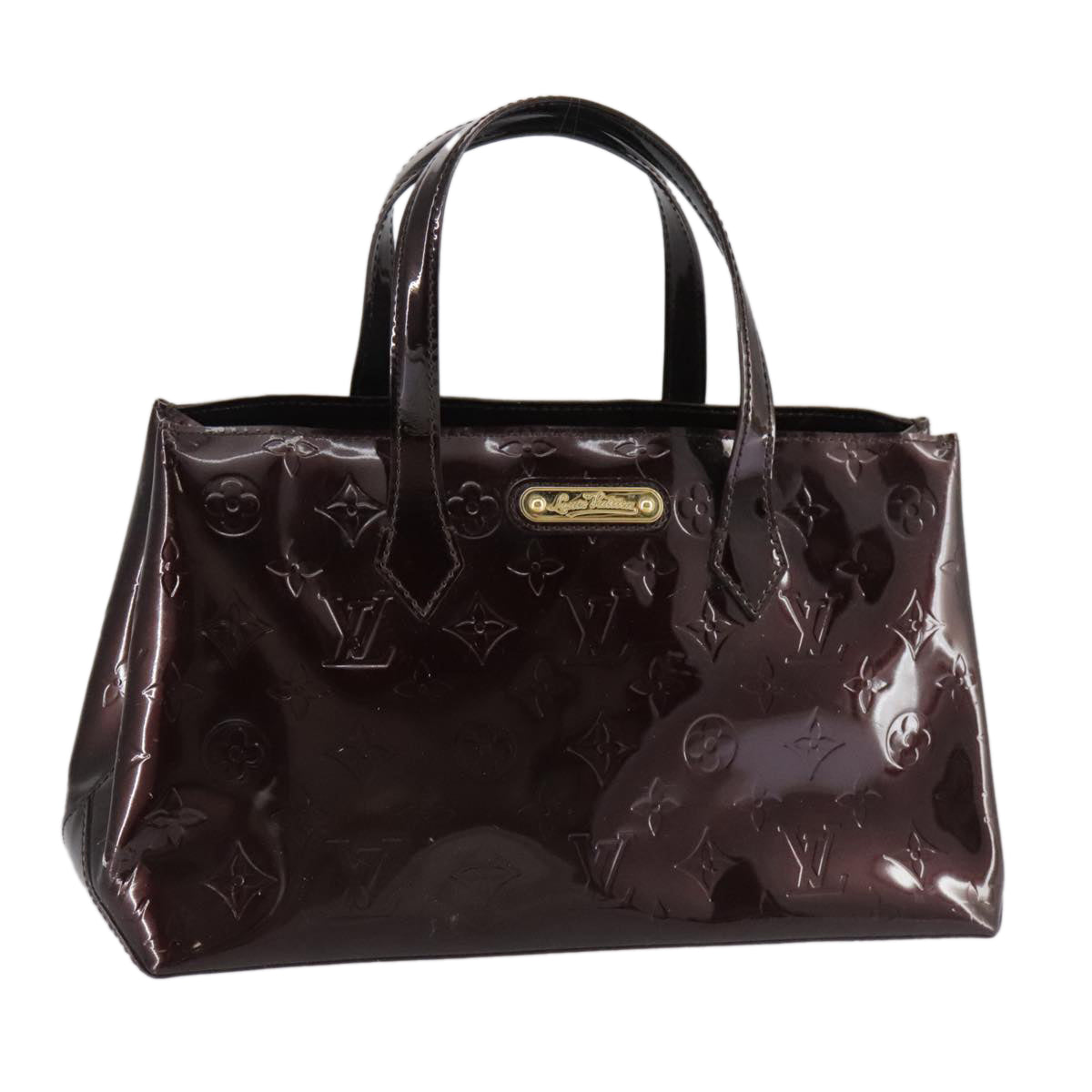 LOUIS VUITTON Monogram Vernis Wilshire PM Hand Bag Amarante M93641 108768