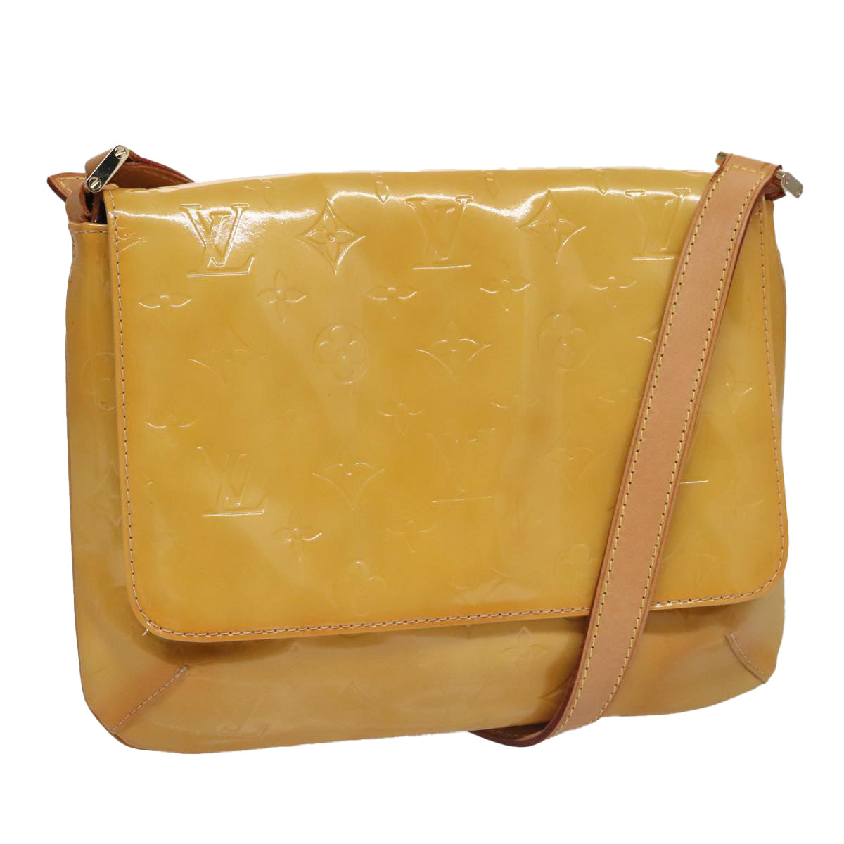 LOUIS VUITTON Monogram Vernis Thompson Street Bag Beige M91301 LV 108776