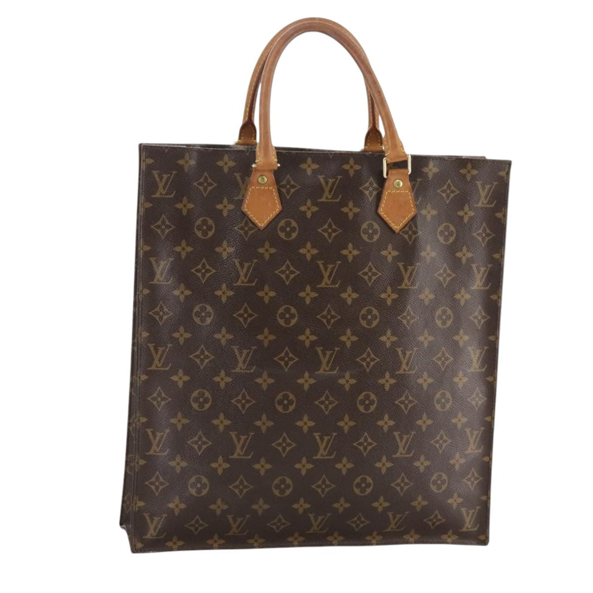 LOUIS VUITTON Monogram Sac Plat Hand Bag M51140 LV 108782