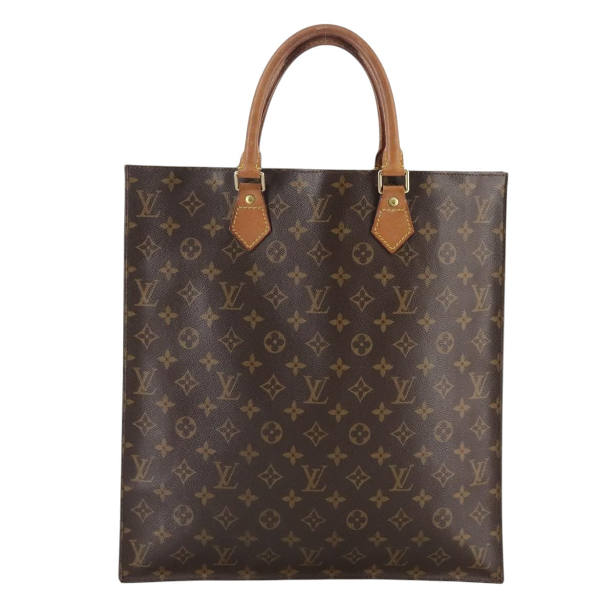 LOUIS VUITTON Monogram Sac Plat Hand Bag M51140 LV 108782
