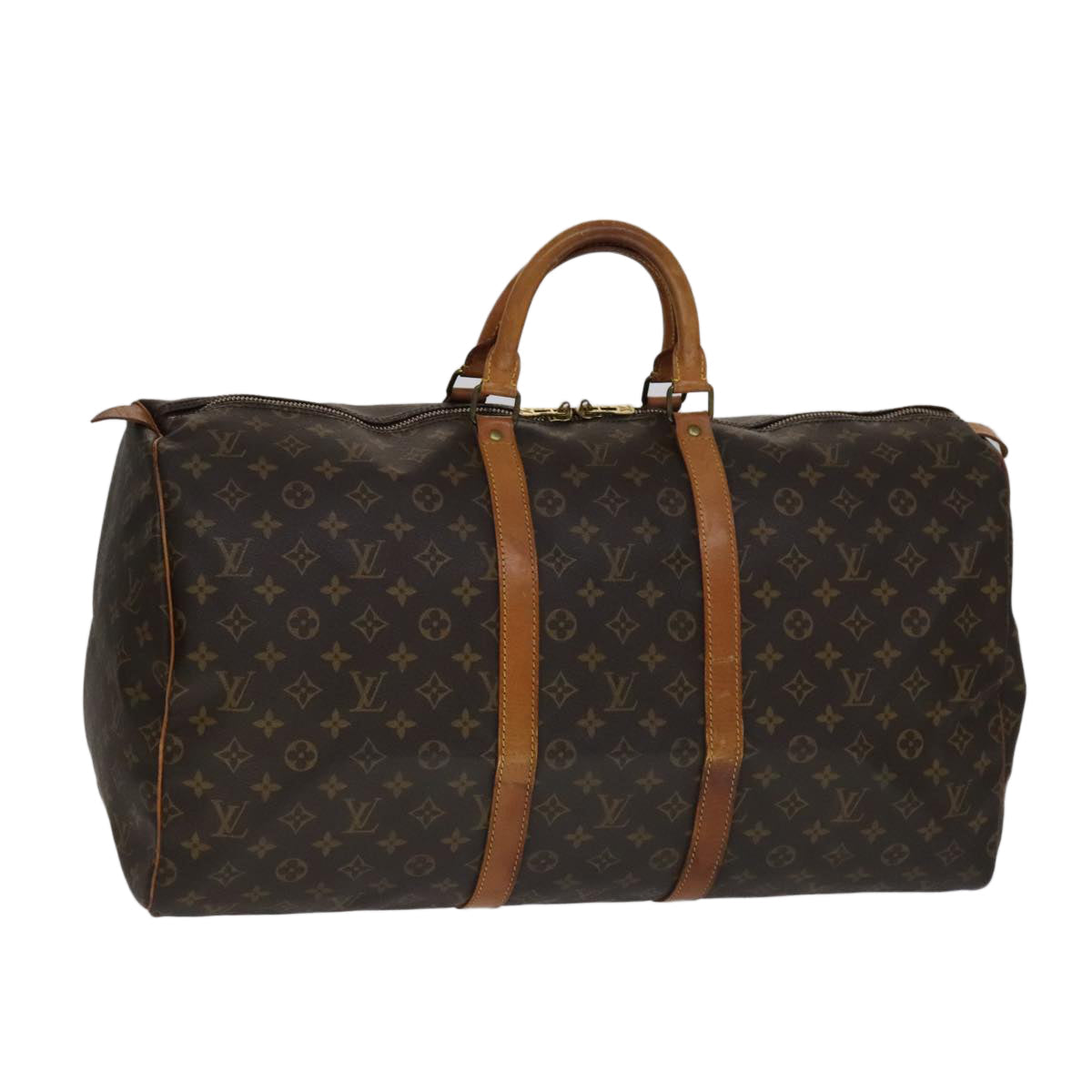 LOUIS VUITTON Monogram Keepall 55 Boston Bag M41424 LV 108786