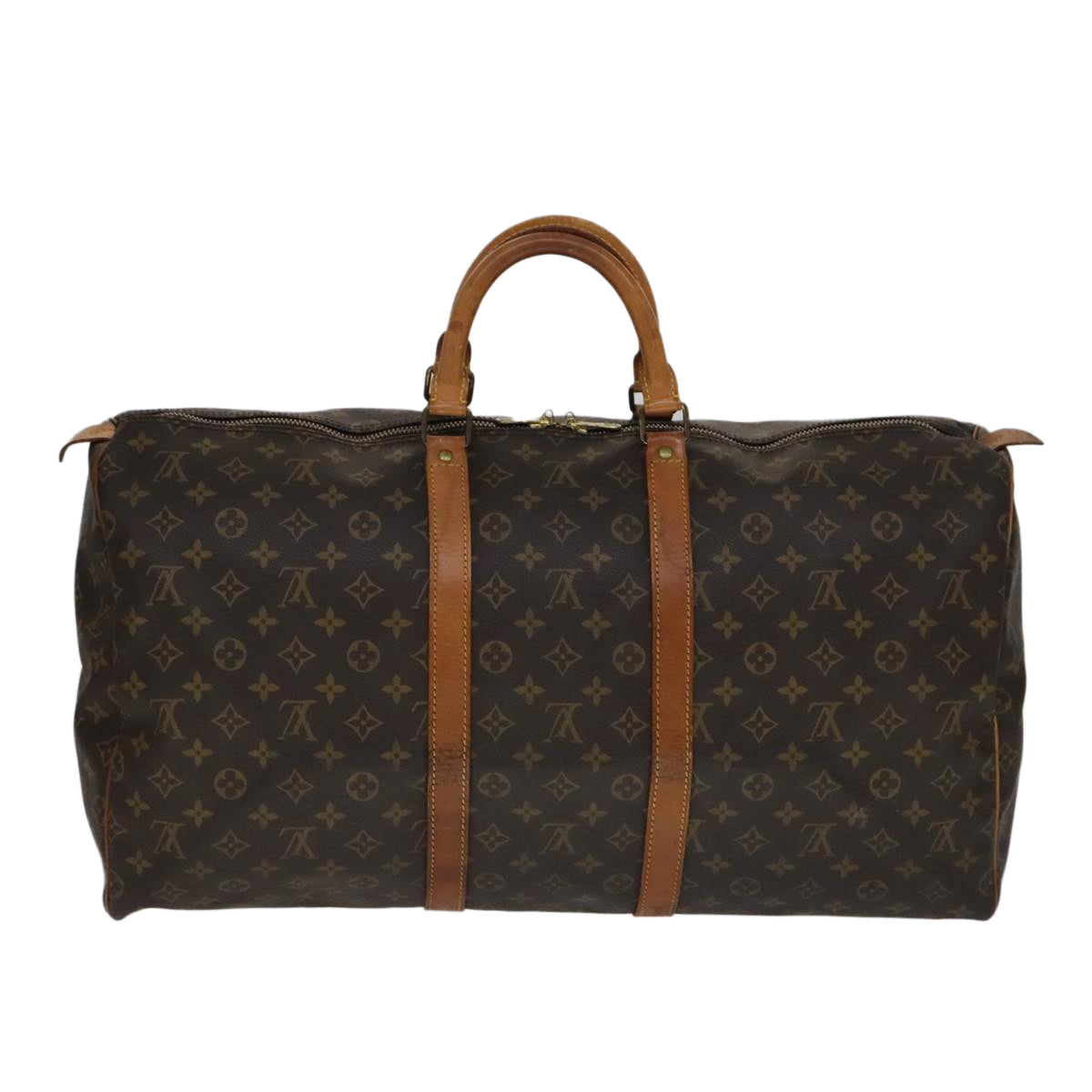 LOUIS VUITTON Monogram Keepall 55 Boston Bag M41424 LV 108786
