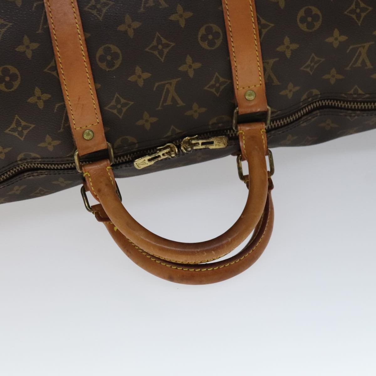 LOUIS VUITTON Monogram Keepall 55 Boston Bag M41424 LV 108786