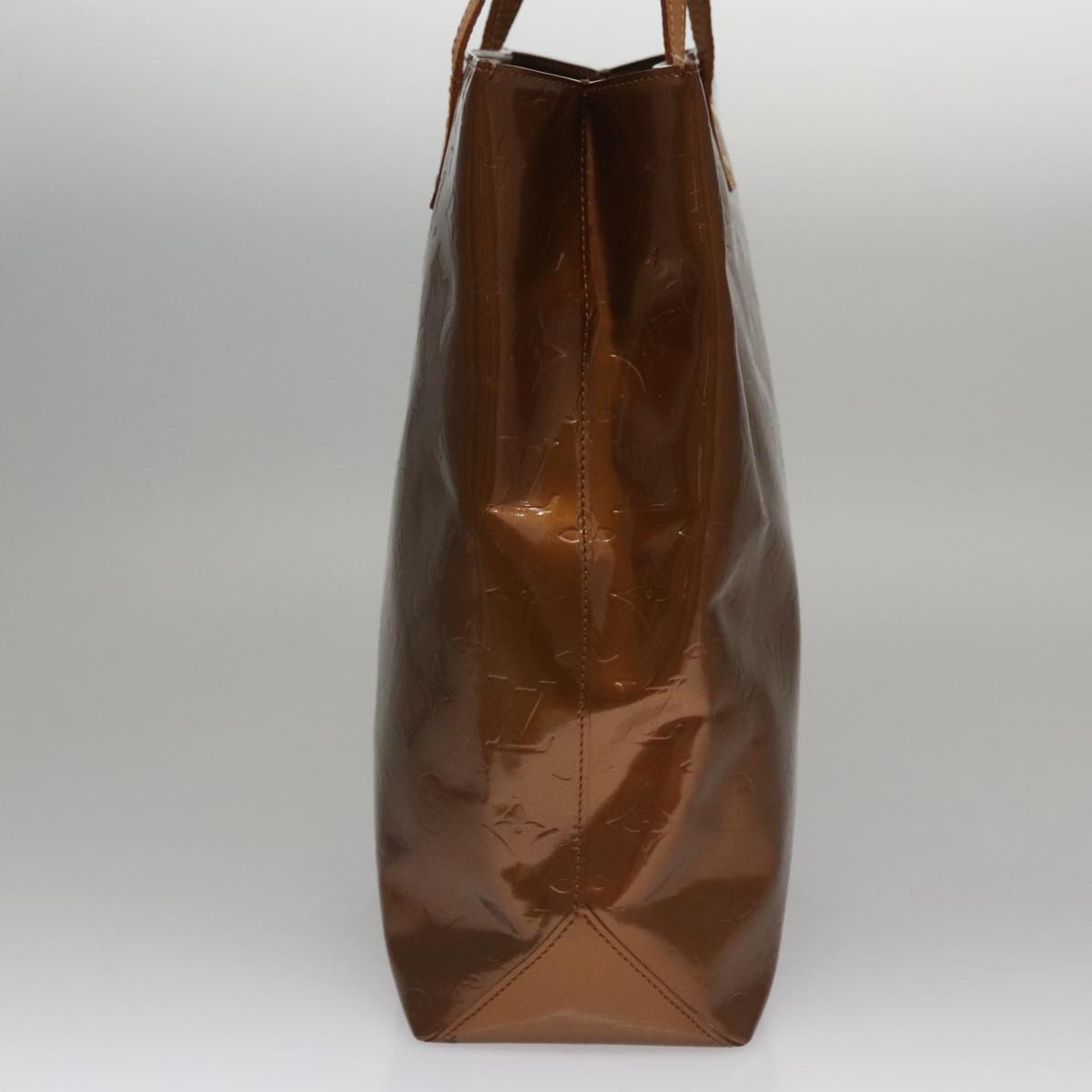 LOUIS VUITTON Monogram Vernis Reade MM Hand Bag Bronze M91143 LV 108802