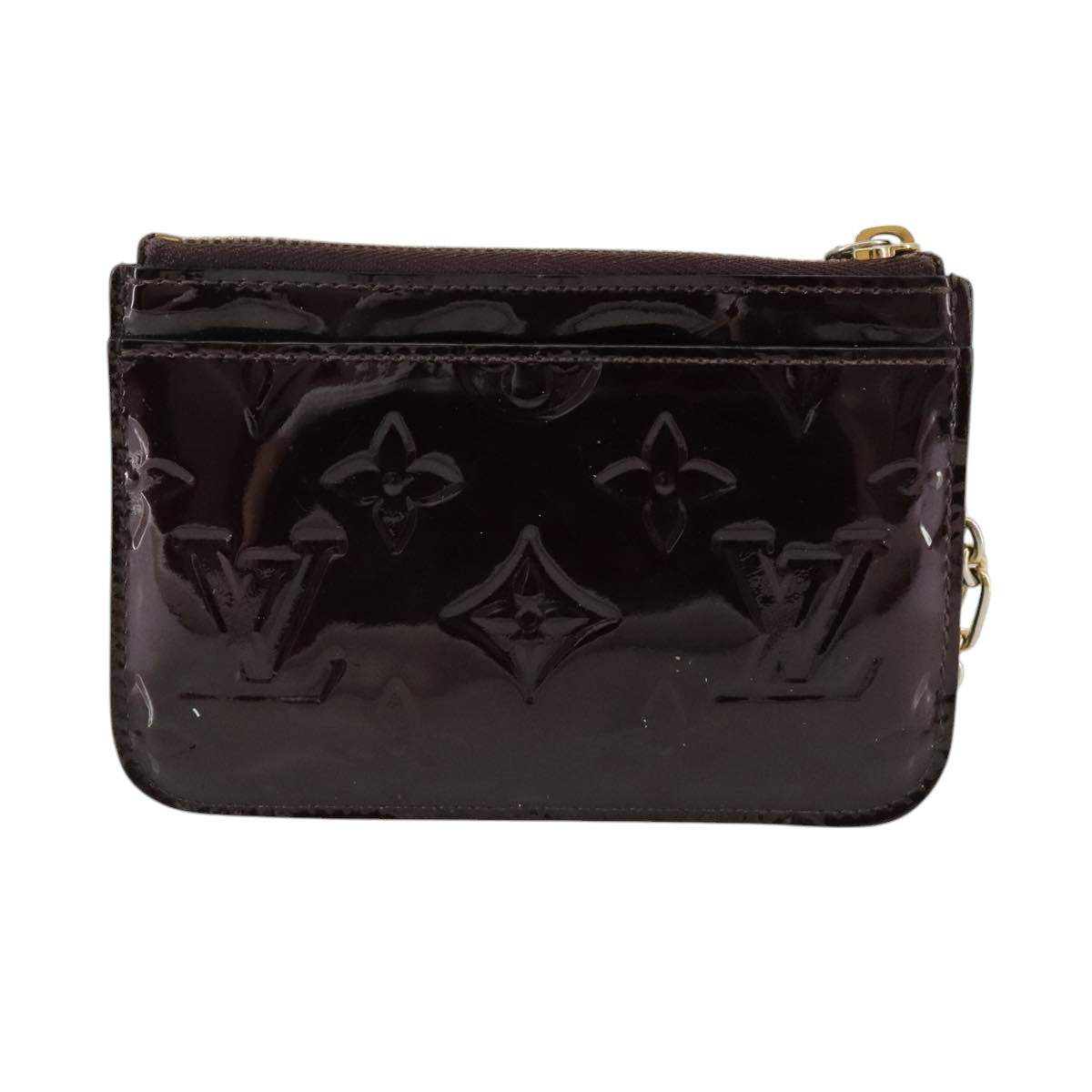LOUIS VUITTON Vernis Pochette Cles NM Coin Purse Amarante M93557 LV 108833