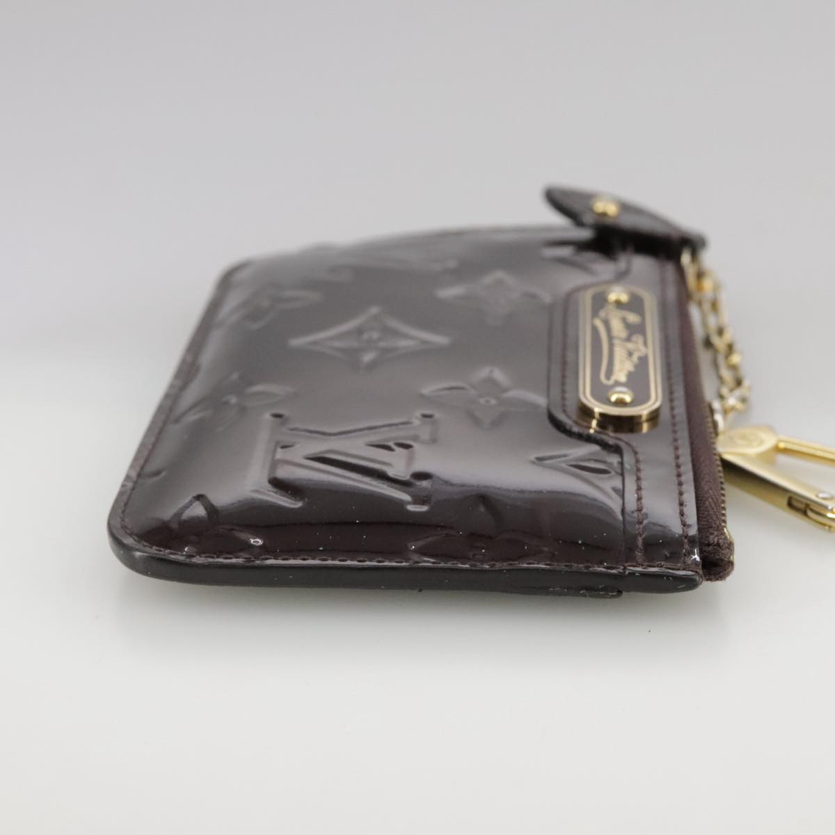 LOUIS VUITTON Vernis Pochette Cles NM Coin Purse Amarante M93557 LV 108833
