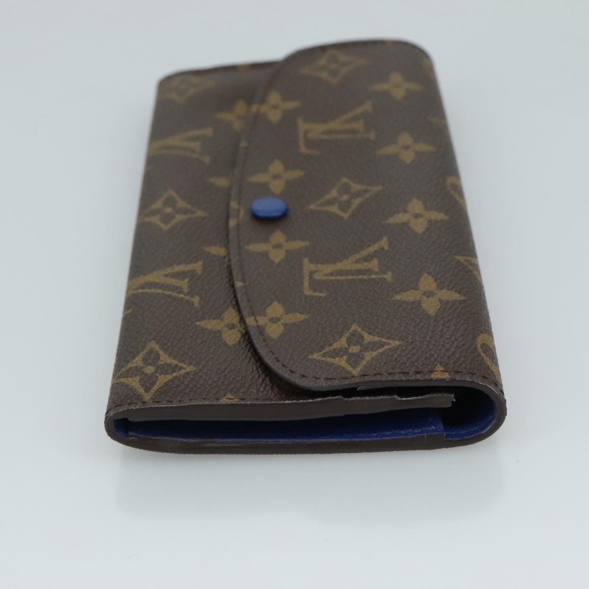 LOUIS VUITTON Monogram Portefeuille Emily Long Wallet Blue M60138 LV 108836