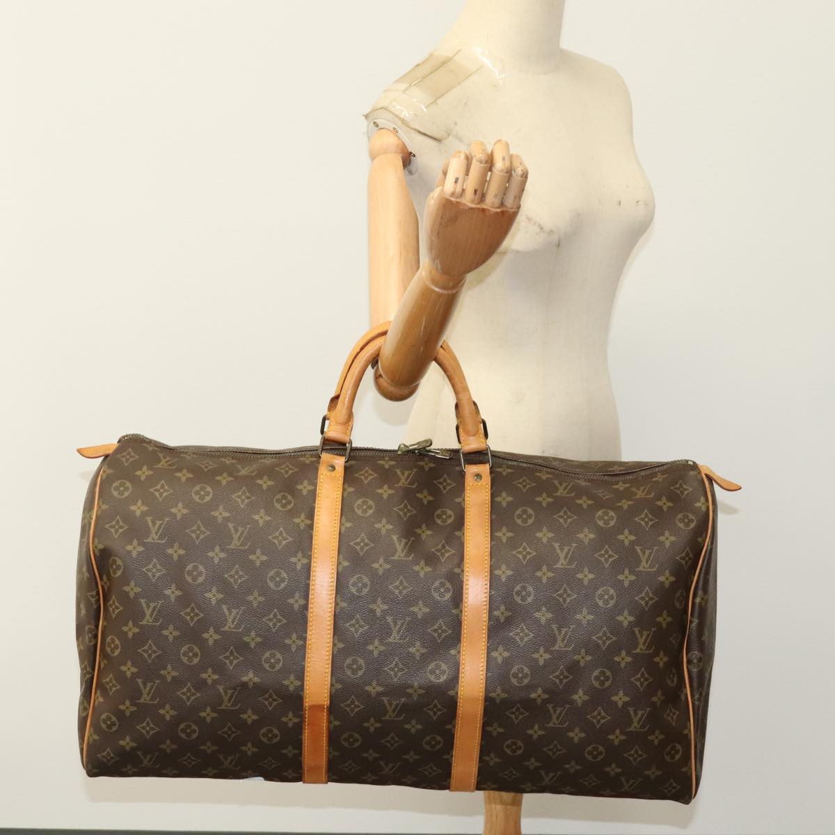 LOUIS VUITTON Monogram Keepall 60 Boston Bag M41422 LV 108844