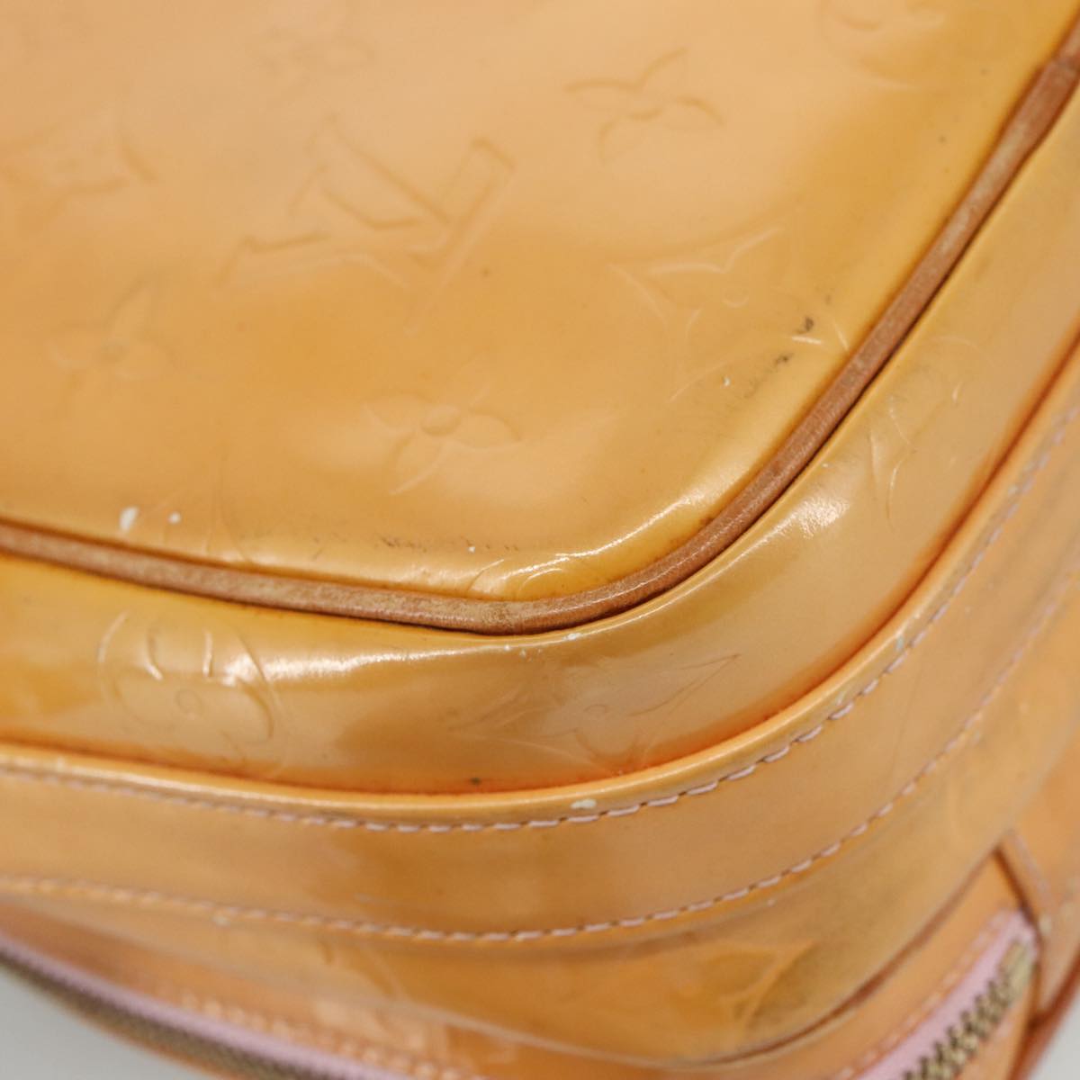 LOUIS VUITTON Monogram Vernis Wooster Bag Marshmallow Pink M91037 108864