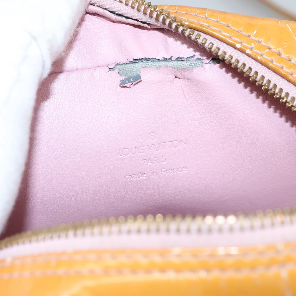 LOUIS VUITTON Monogram Vernis Wooster Bag Marshmallow Pink M91037 108864