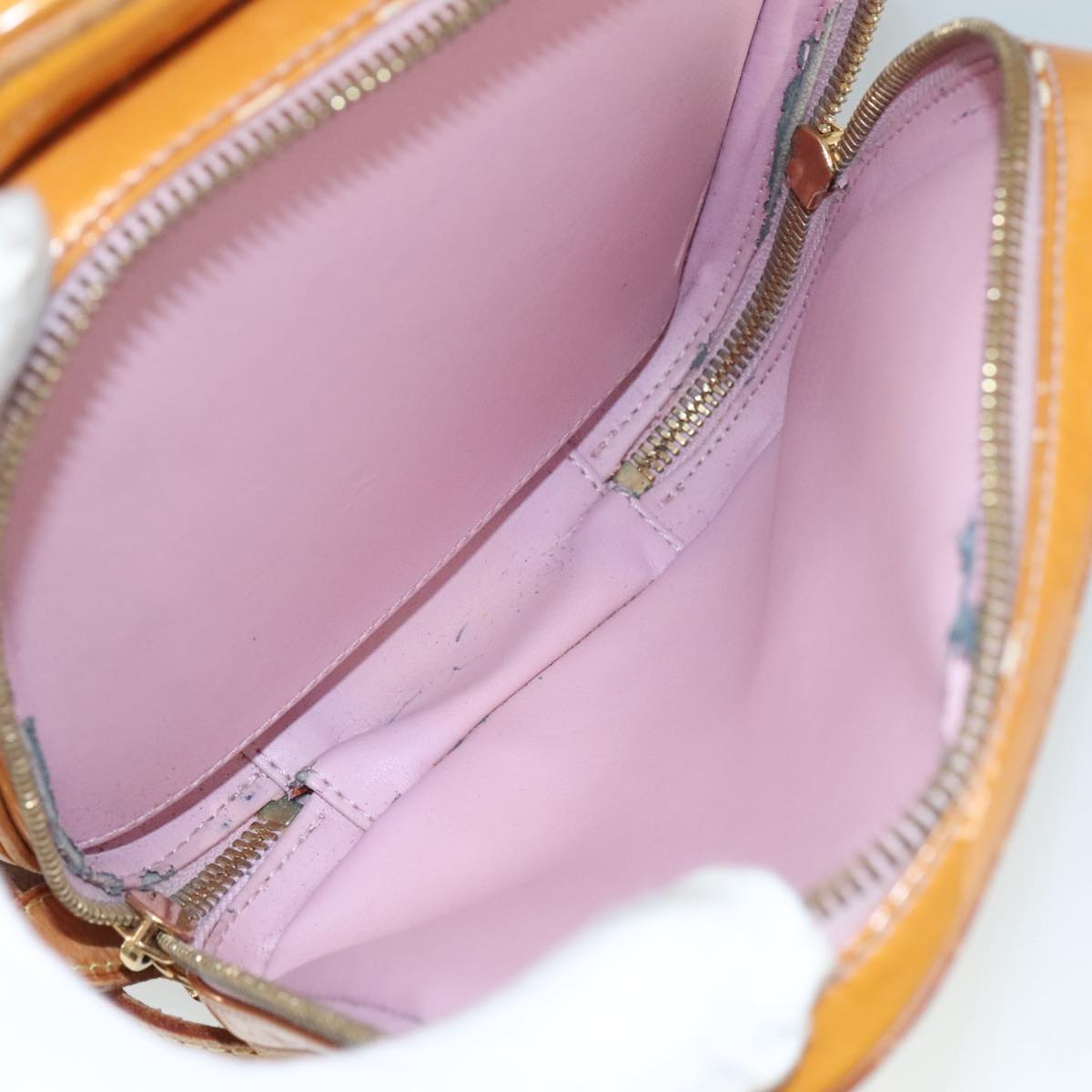 LOUIS VUITTON Monogram Vernis Wooster Bag Marshmallow Pink M91037 108864