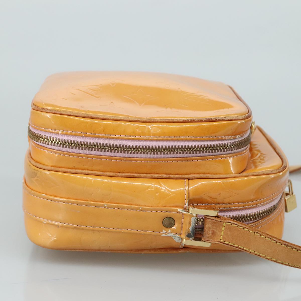 LOUIS VUITTON Monogram Vernis Wooster Bag Marshmallow Pink M91037 108864