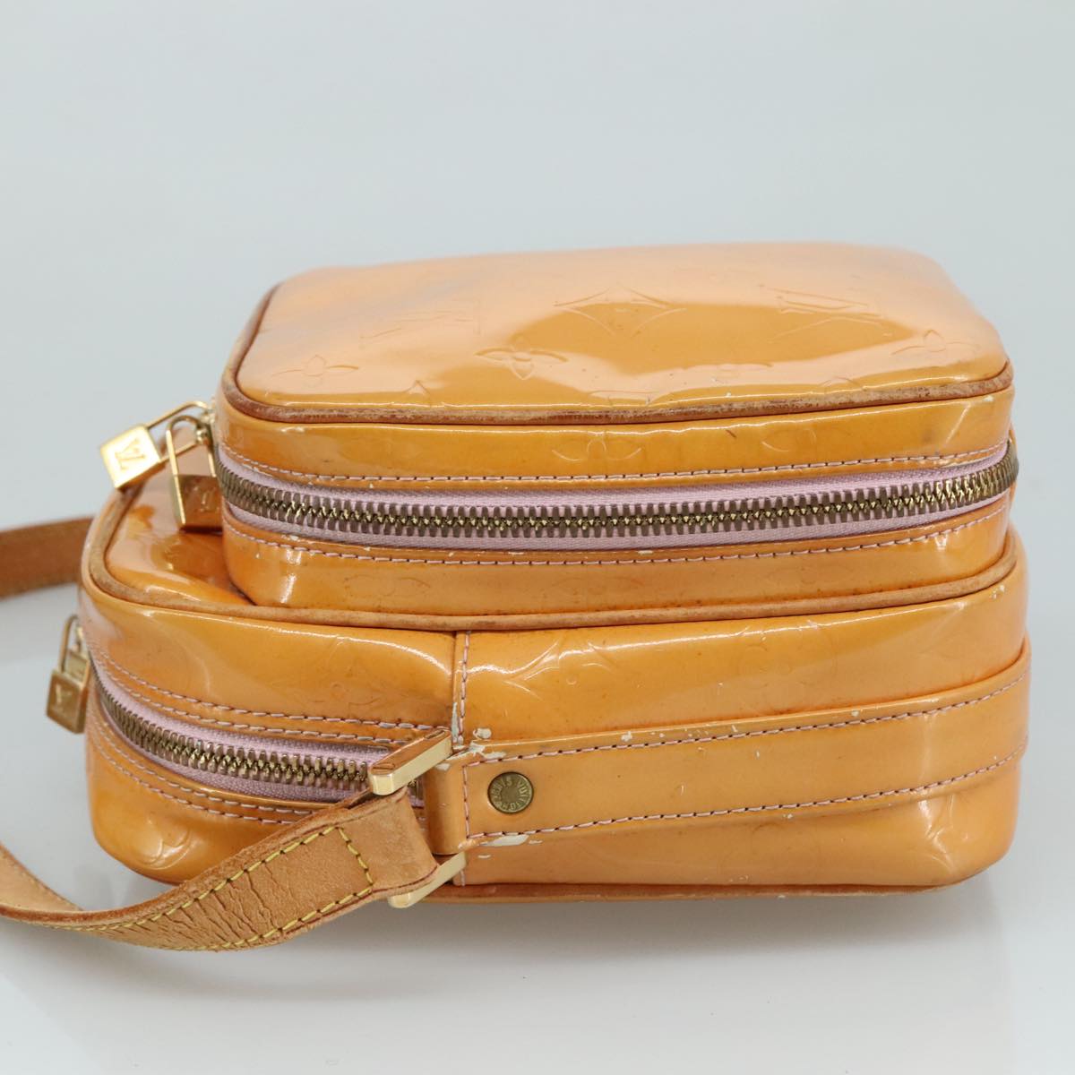 LOUIS VUITTON Monogram Vernis Wooster Bag Marshmallow Pink M91037 108864