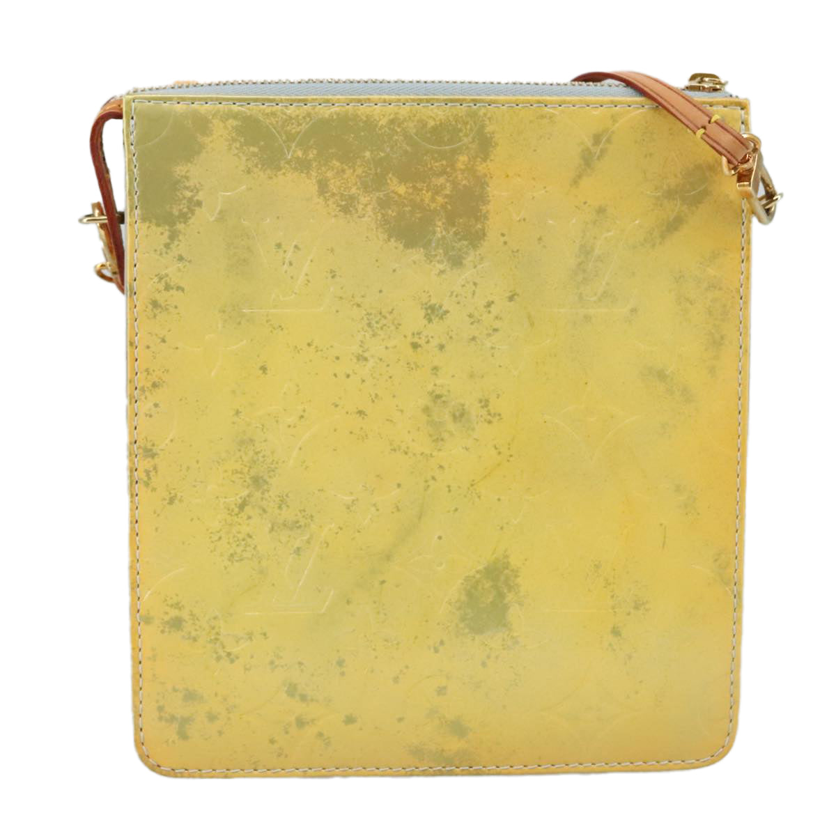 LOUIS VUITTON Monogram Vernis Motto Accessory Pouch Gris M91030 LV 108887