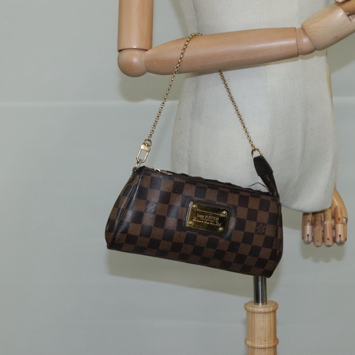 LOUIS VUITTON Damier Ebene Eva Shoulder Bag N55213 LV 108952