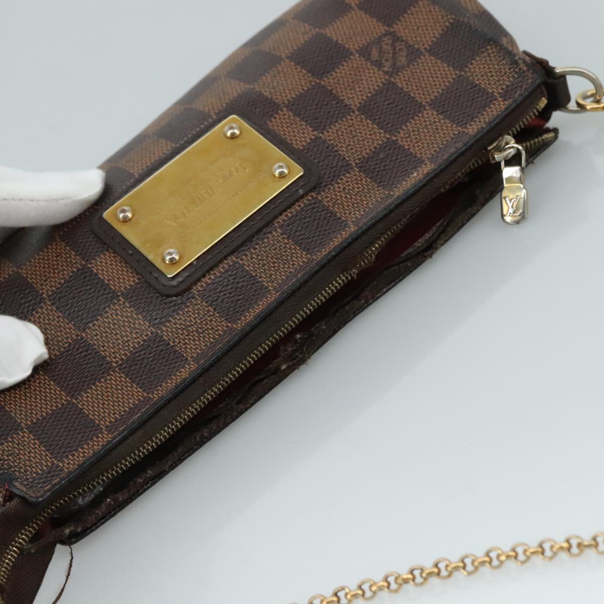 LOUIS VUITTON Damier Ebene Eva Shoulder Bag N55213 LV 108952
