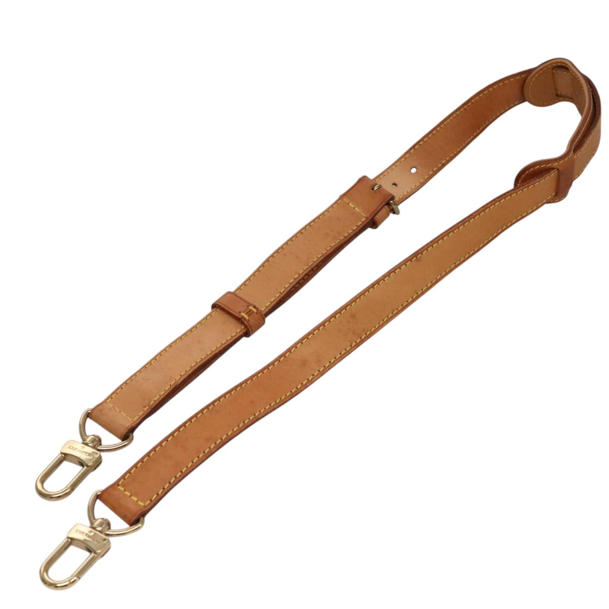 LOUIS VUITTON Adjustable Shoulder Strap Leather 34.6""-42.1"" Beige 108981