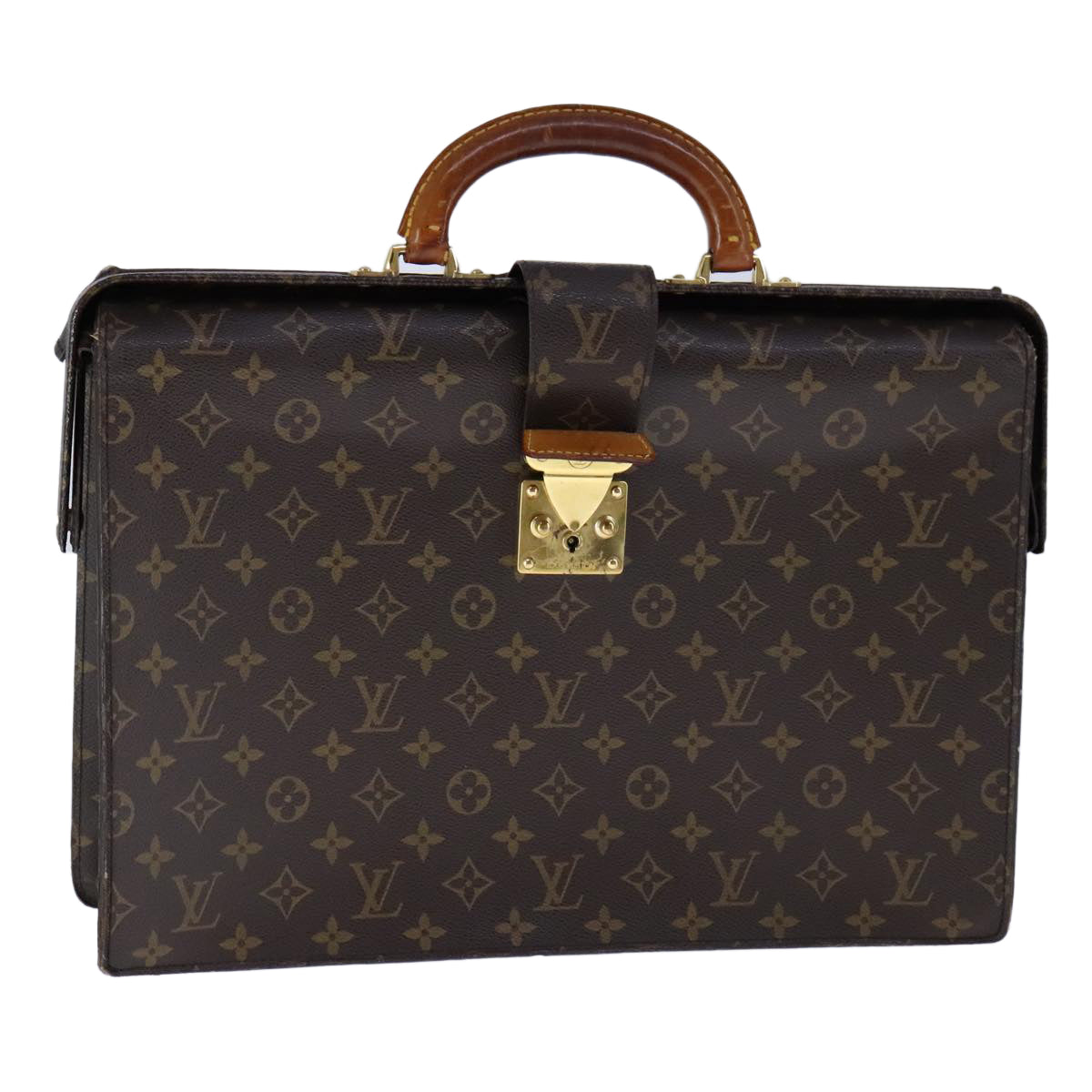 LOUIS VUITTON Monogram Serviette Fermoir Business Bag M53305 LV 108998