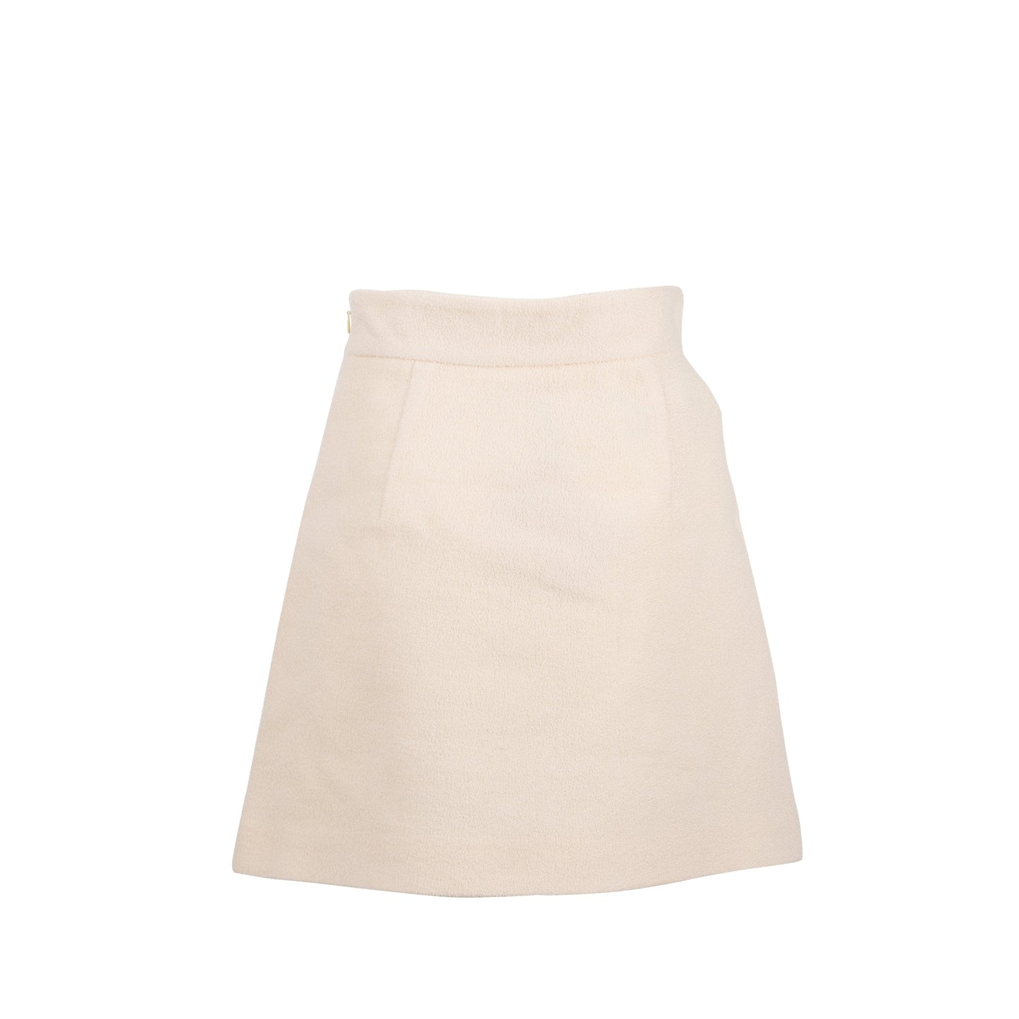 MIU MIU Size 38 Mini Skirt Wool Ivory