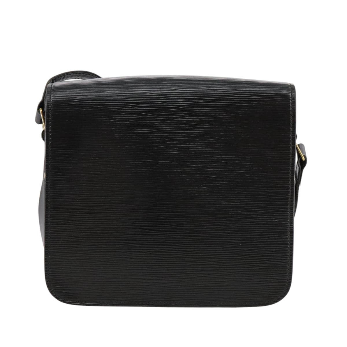 LOUIS VUITTON Epi Cartouchiere MM Shoulder Bag Black Noir M52242 LV 109003