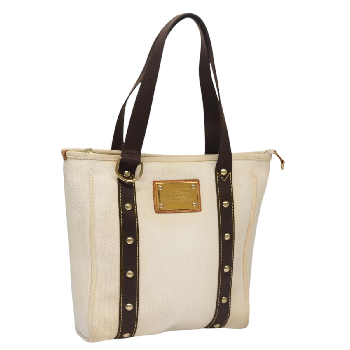 LOUIS VUITTON Cabas MM Antigua Tote Bag Brown Beige M40036 LV 109023