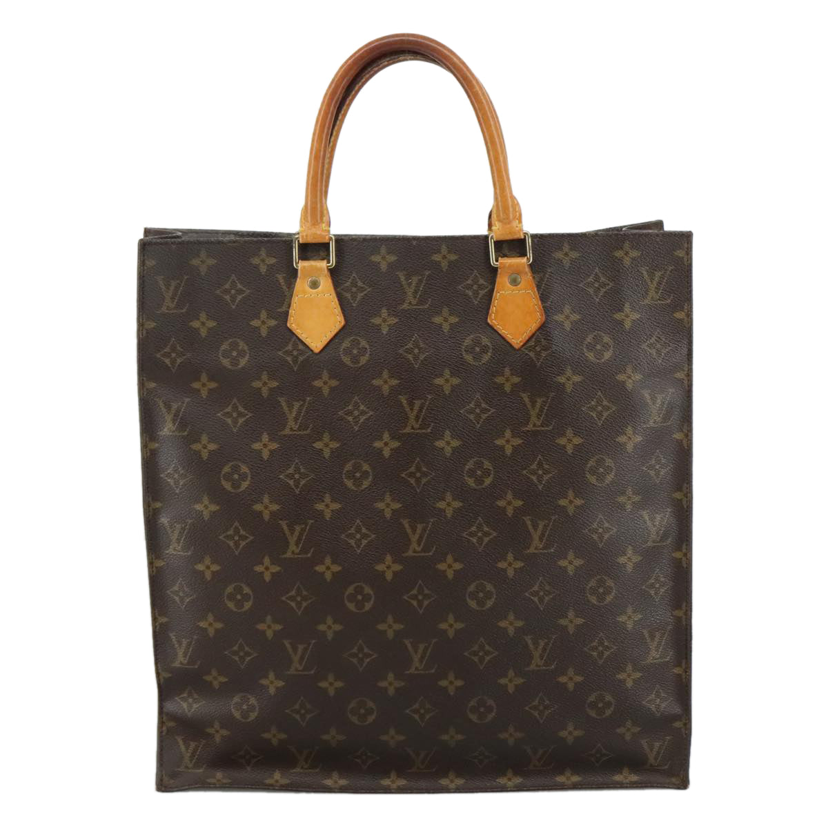 LOUIS VUITTON Monogram Sac Plat Hand Bag M51140 LV 109024