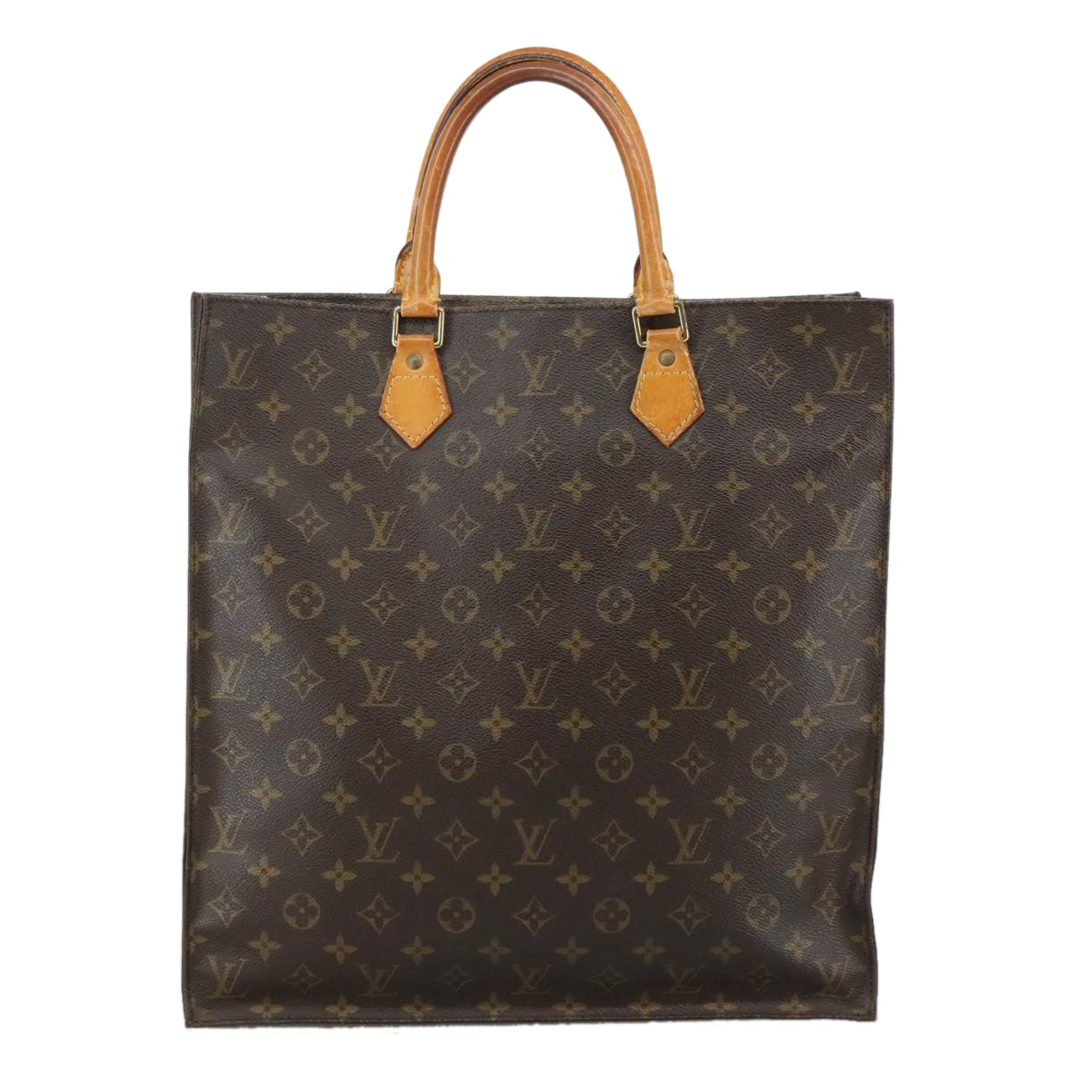 LOUIS VUITTON Monogram Sac Plat Hand Bag M51140 LV 109024