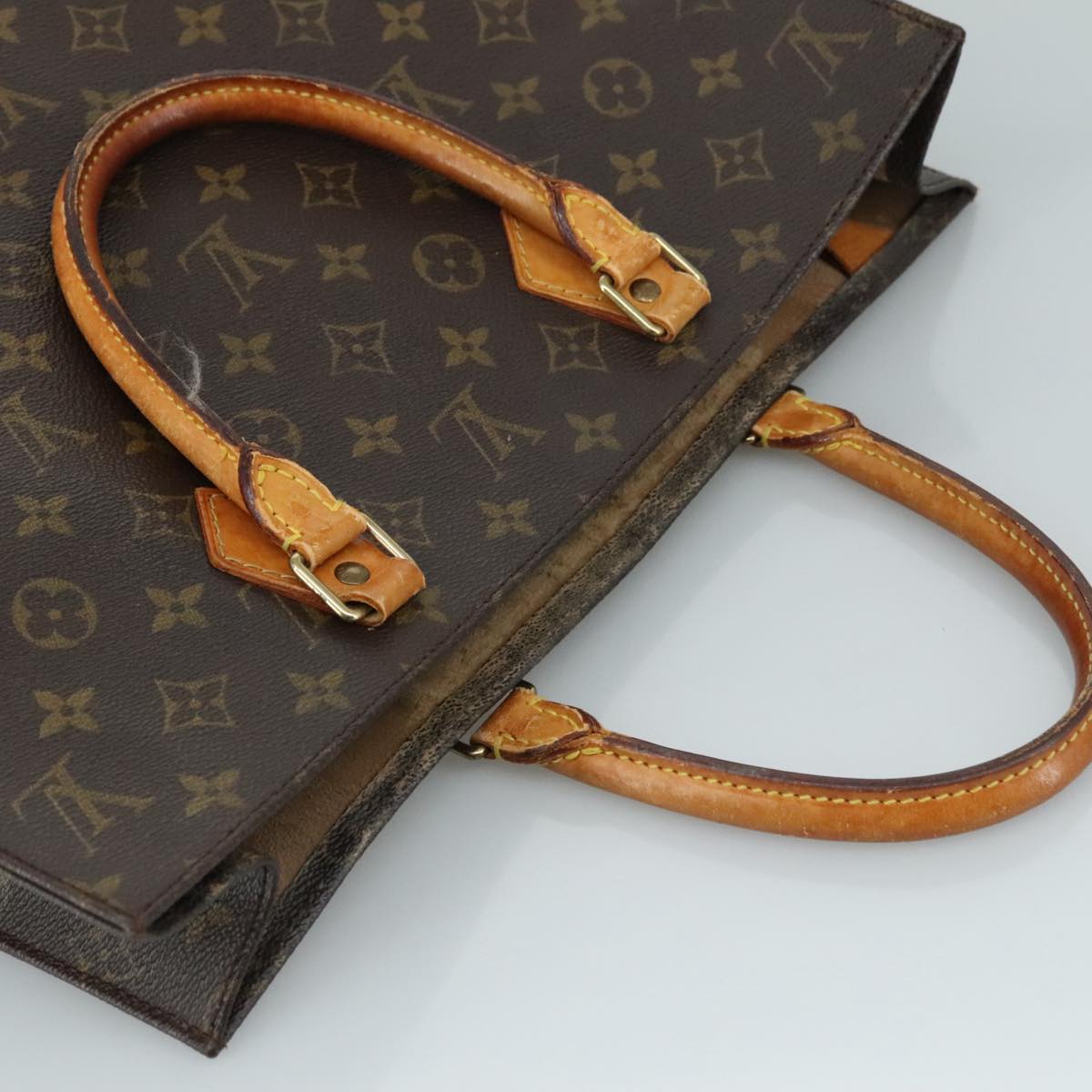 LOUIS VUITTON Monogram Sac Plat Hand Bag M51140 LV 109024