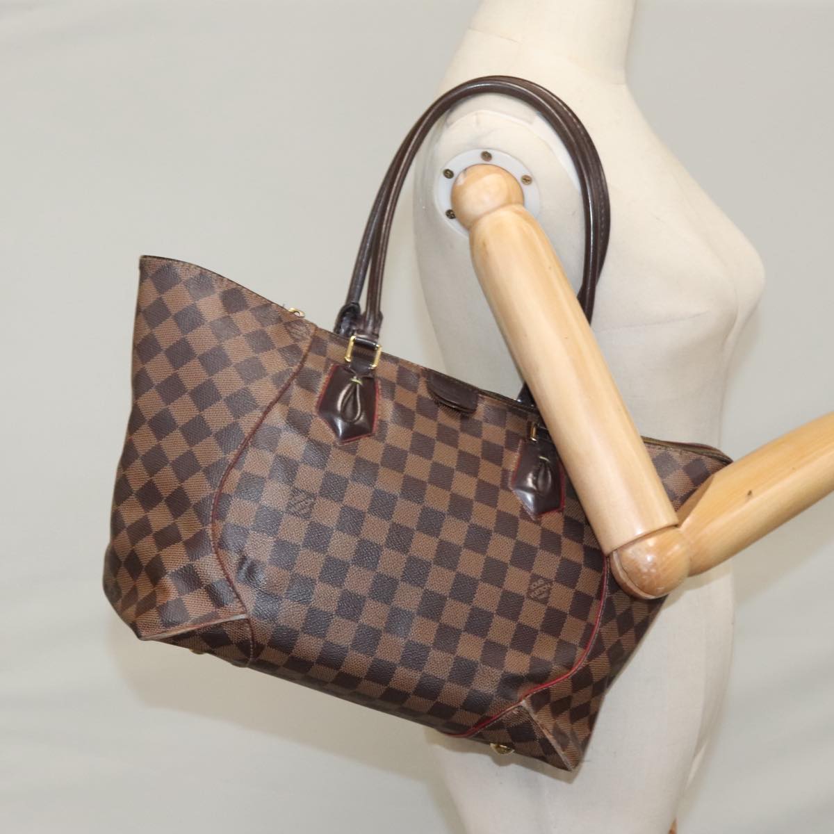 LOUIS VUITTON Damier Ebene Kaysa Tote MM Tote Bag N41548 LV 109029