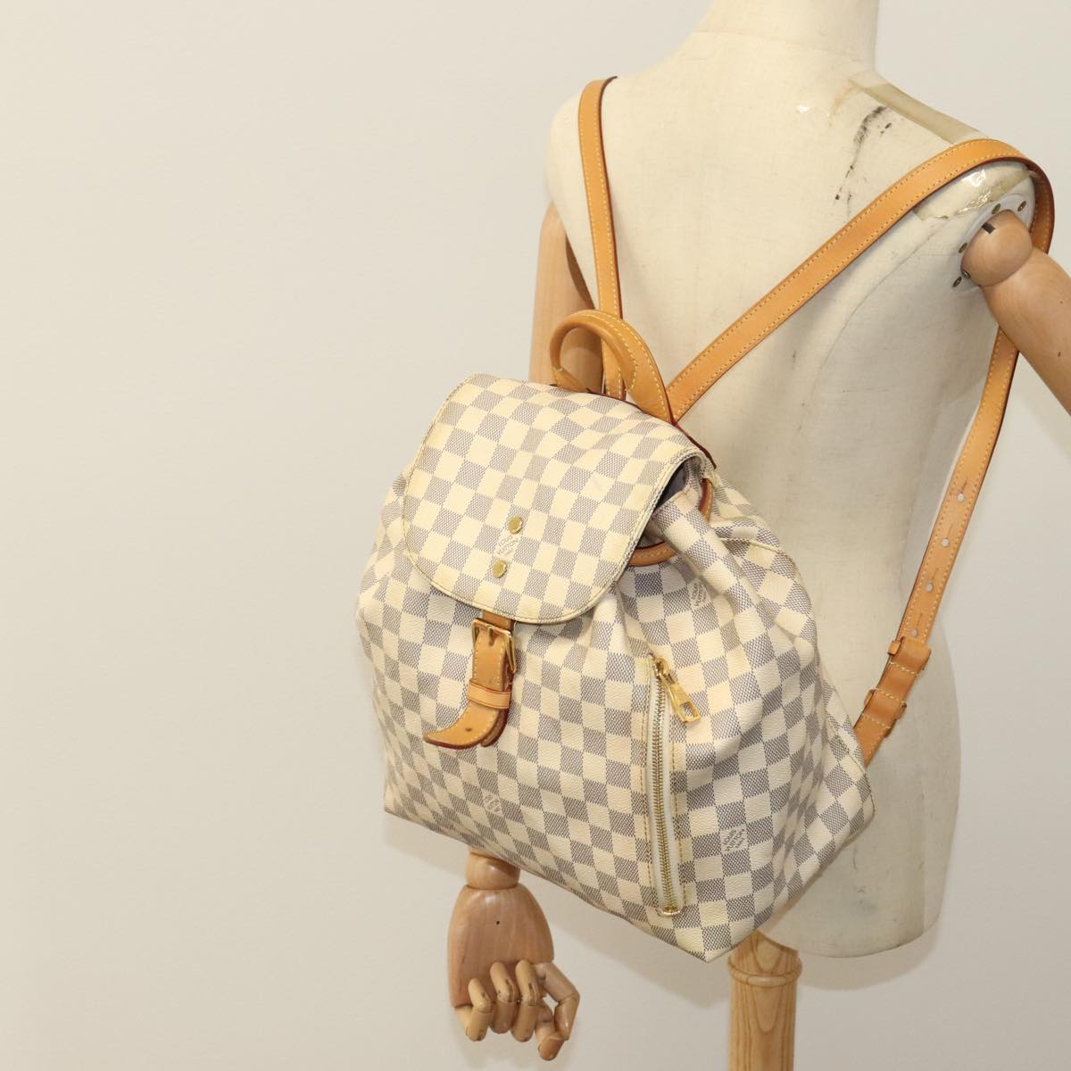 LOUIS VUITTON Damier Azur Speron Backpack N41578 LV 109031