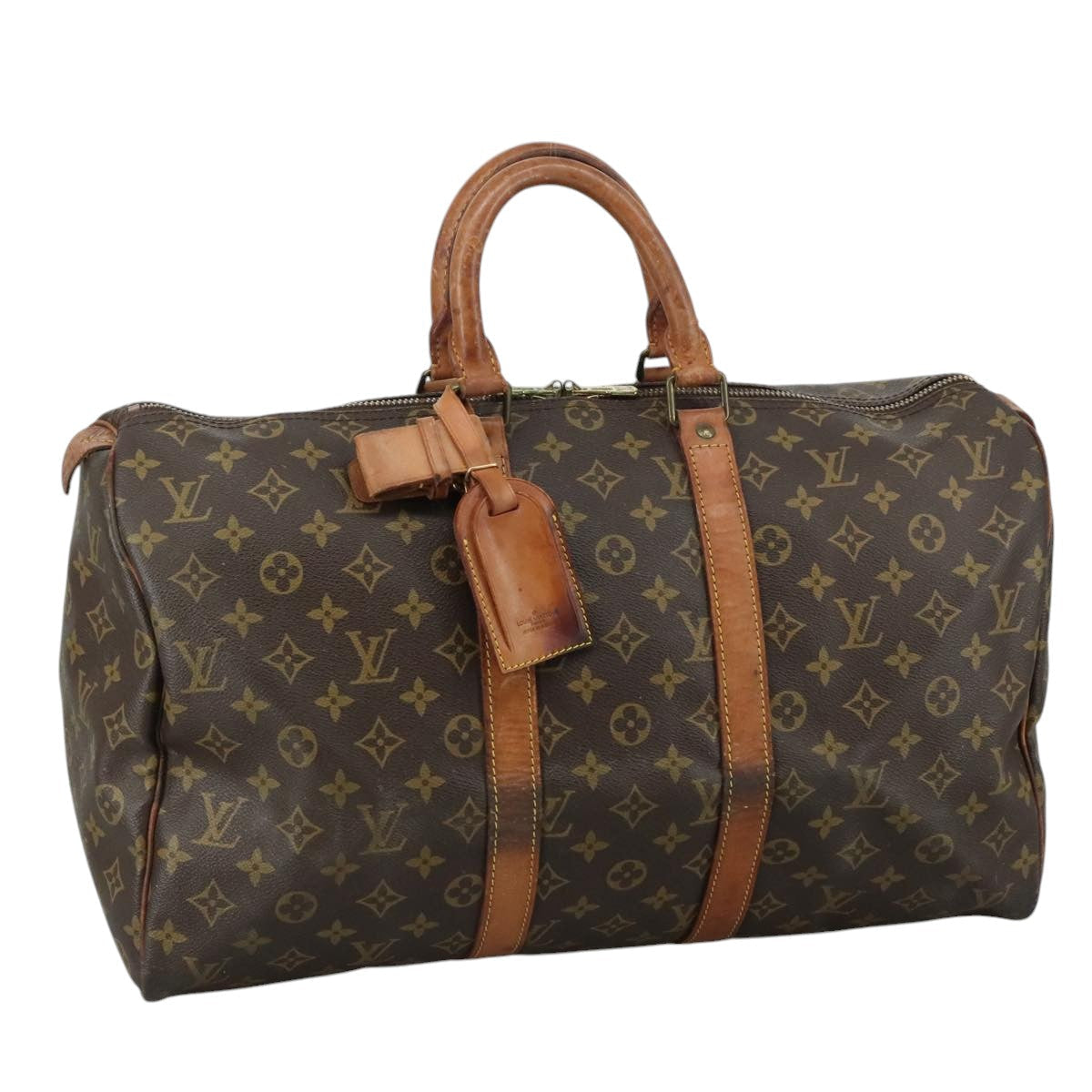 LOUIS VUITTON Monogram Keepall 45 Boston Bag M41428 LV 109033